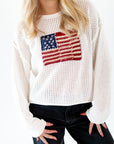 American Flag Crochet Top