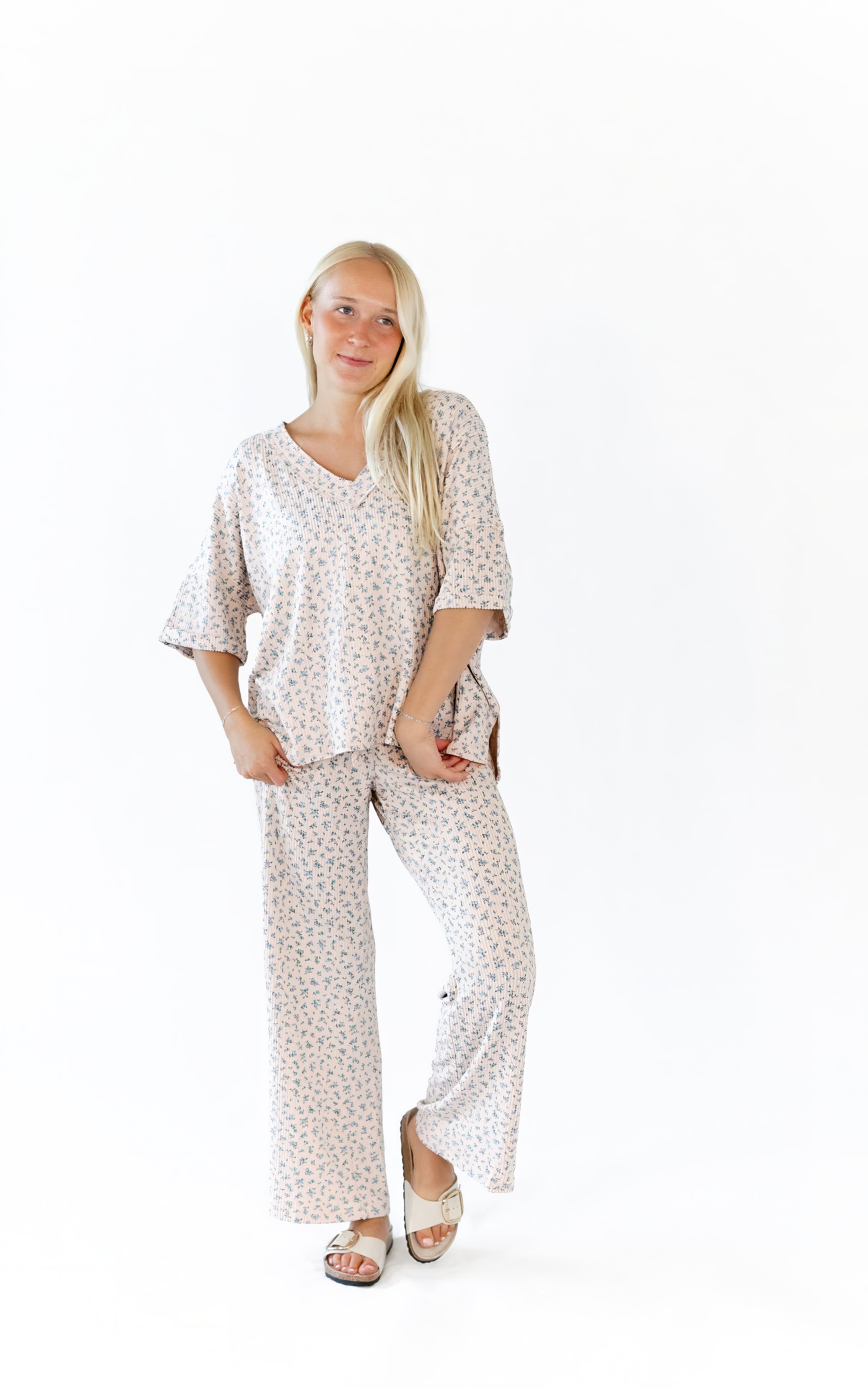 Cleo Ribbed Floral Set