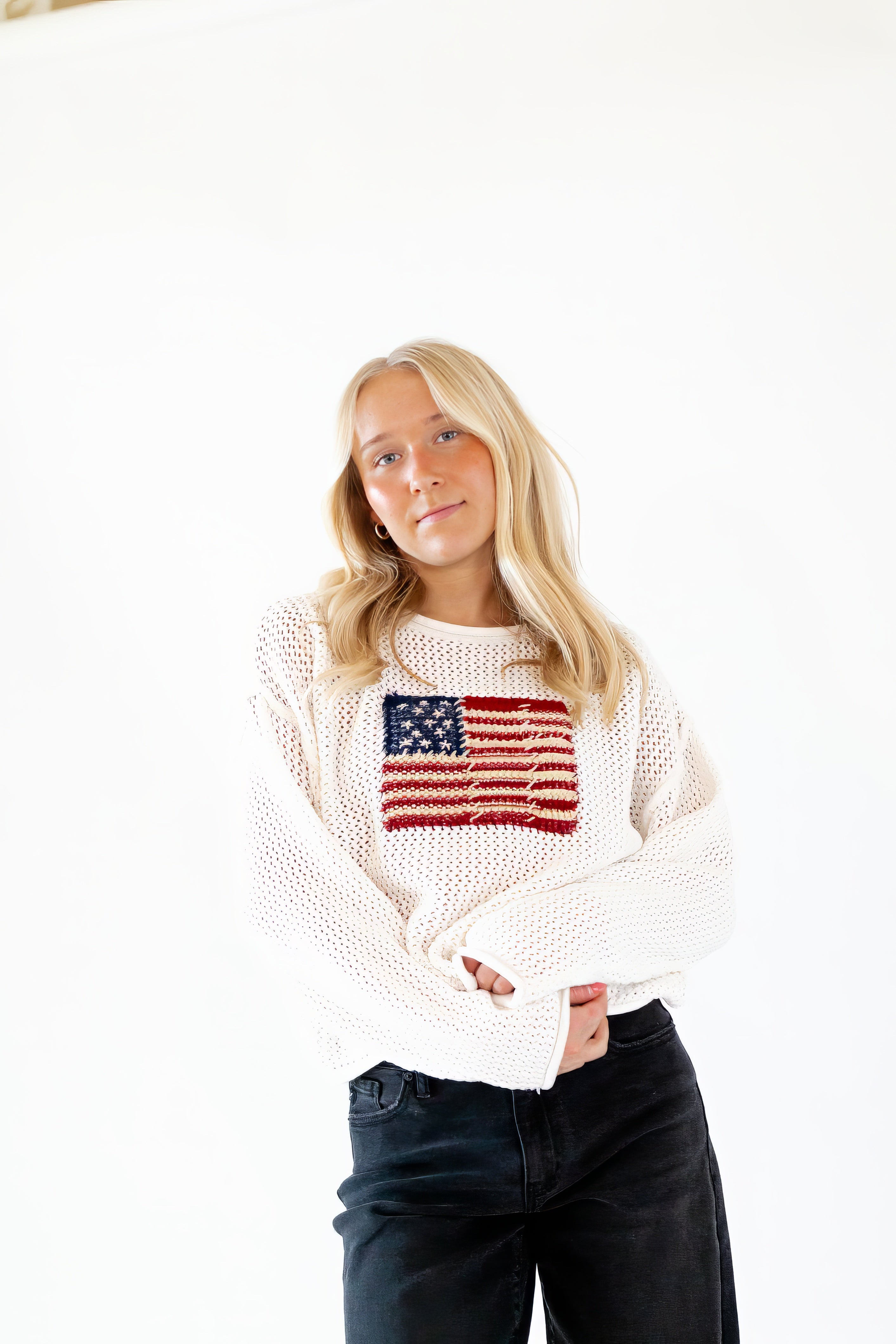 American Flag Crochet Top