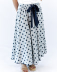 Jenson Polka Dot Tie Skirt · Blue