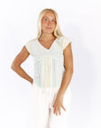 Tayan Pleat Detail Top