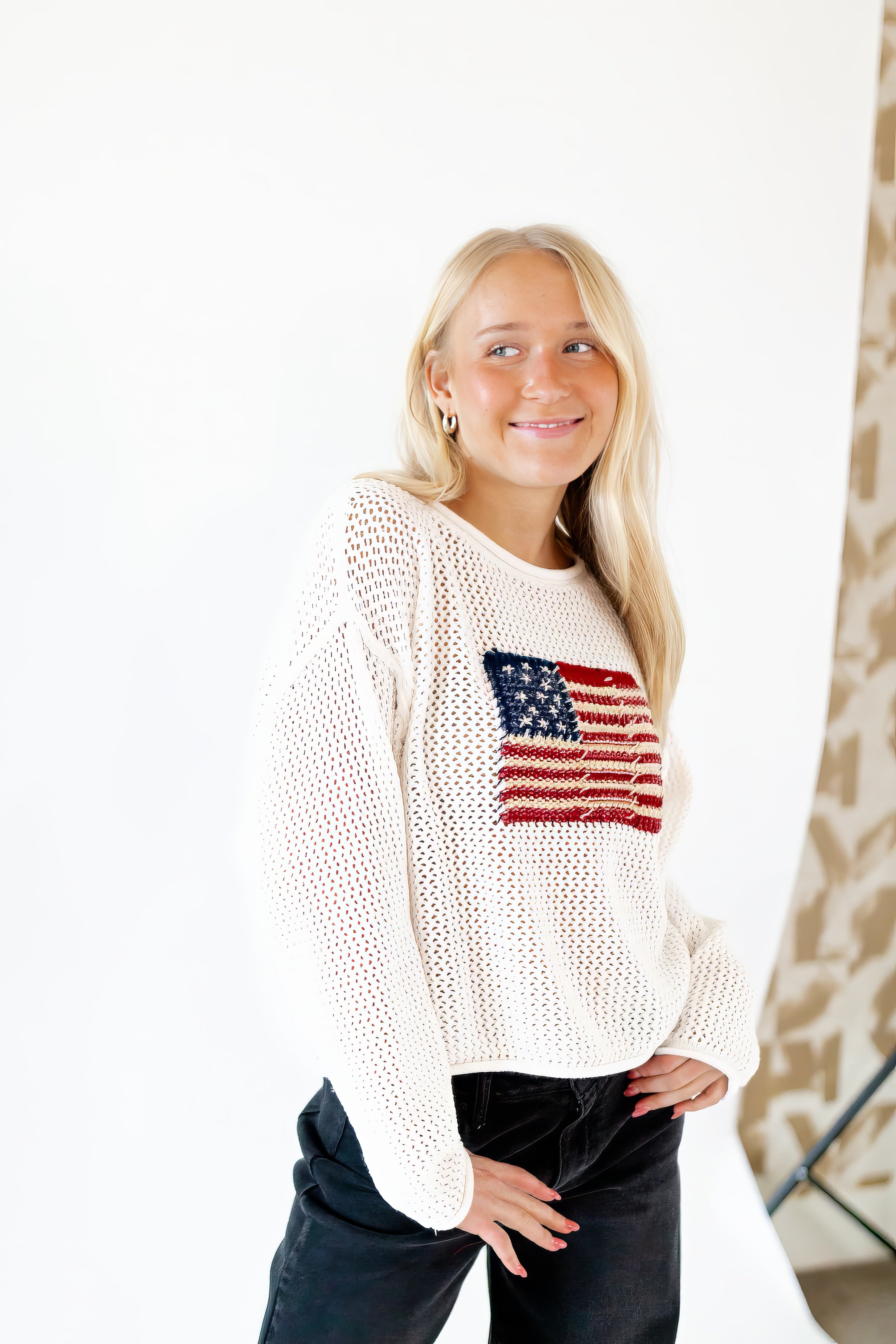 American Flag Crochet Top