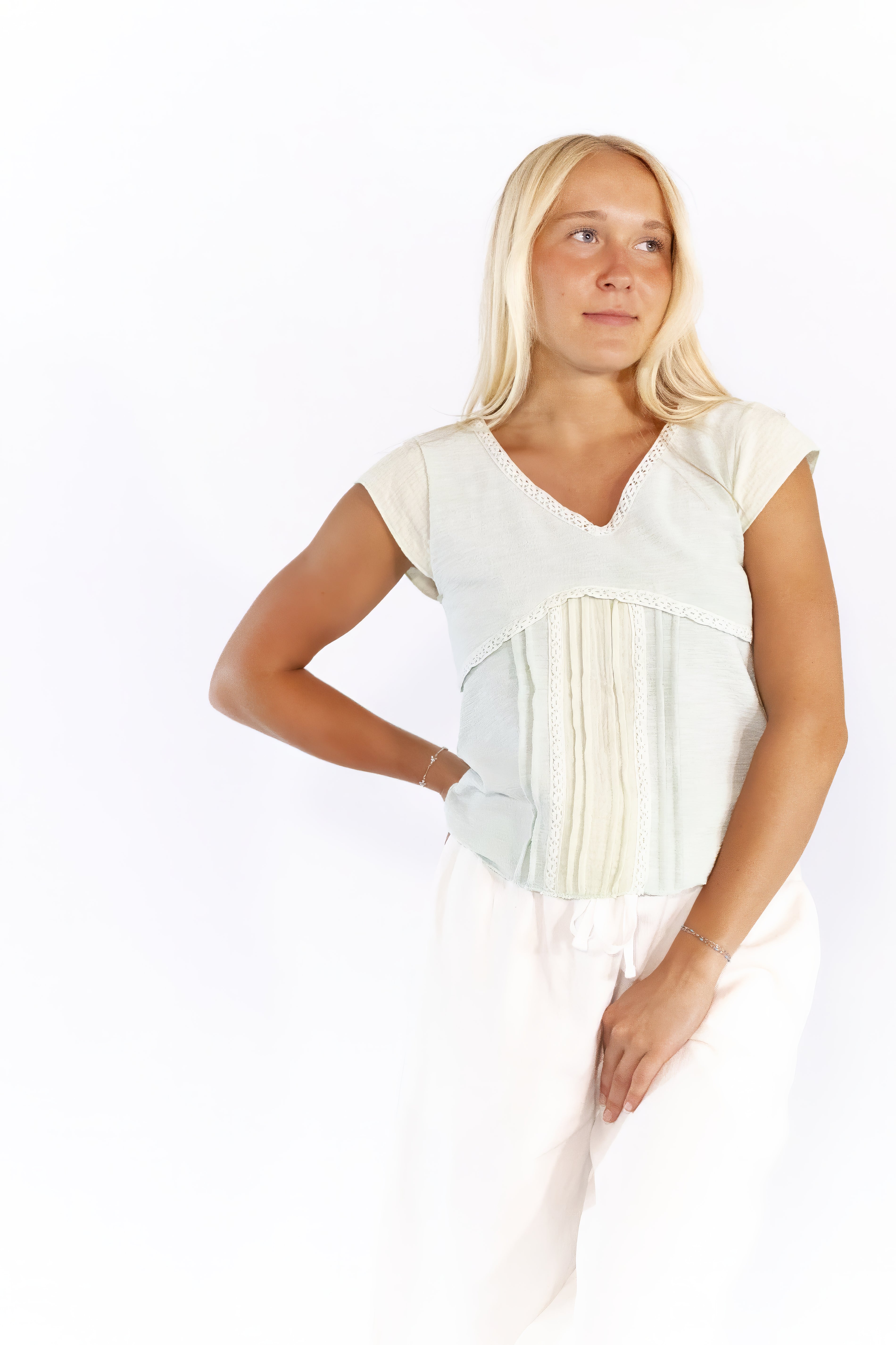 Tayan Pleat Detail Top