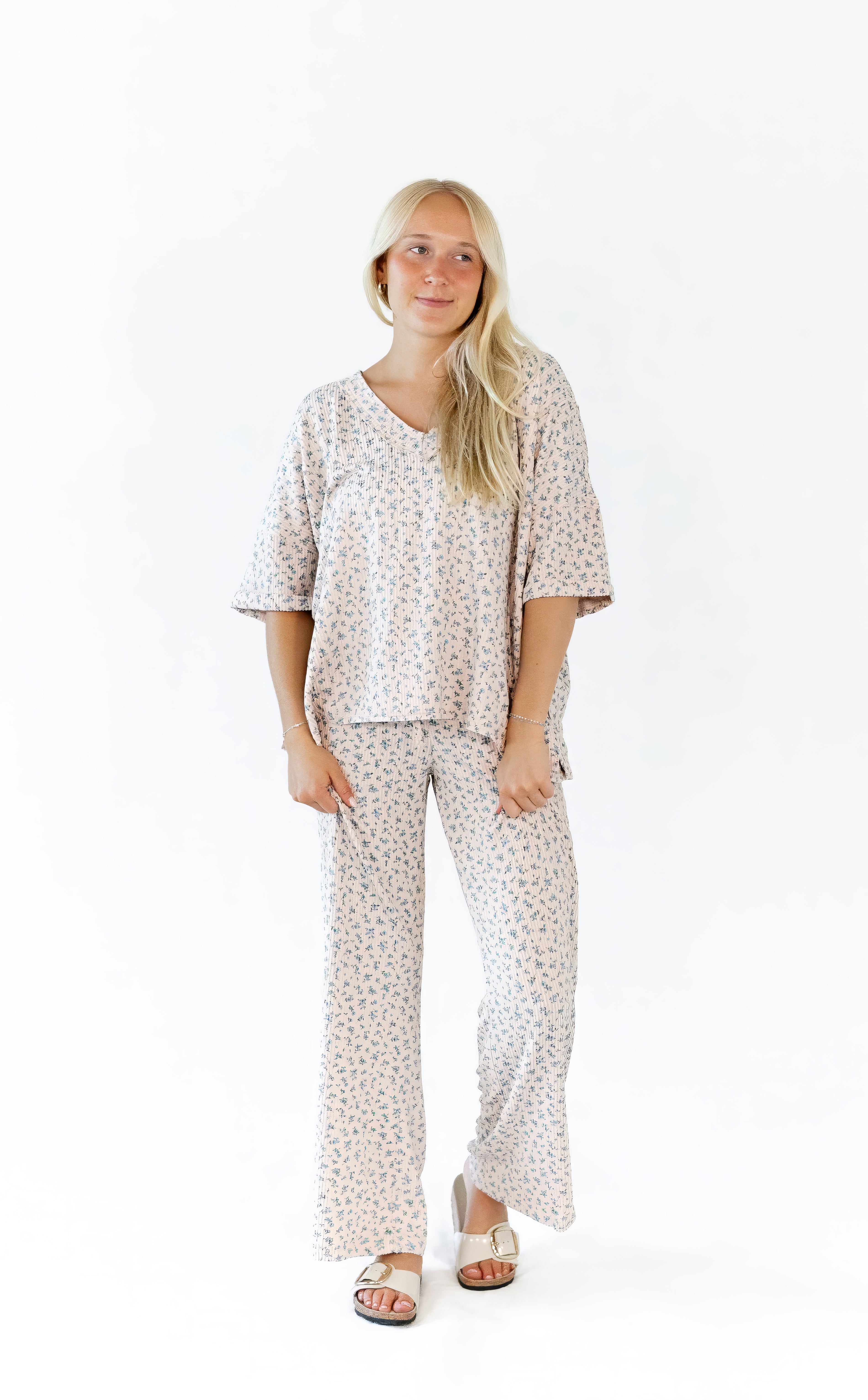 Cleo Ribbed Floral Set