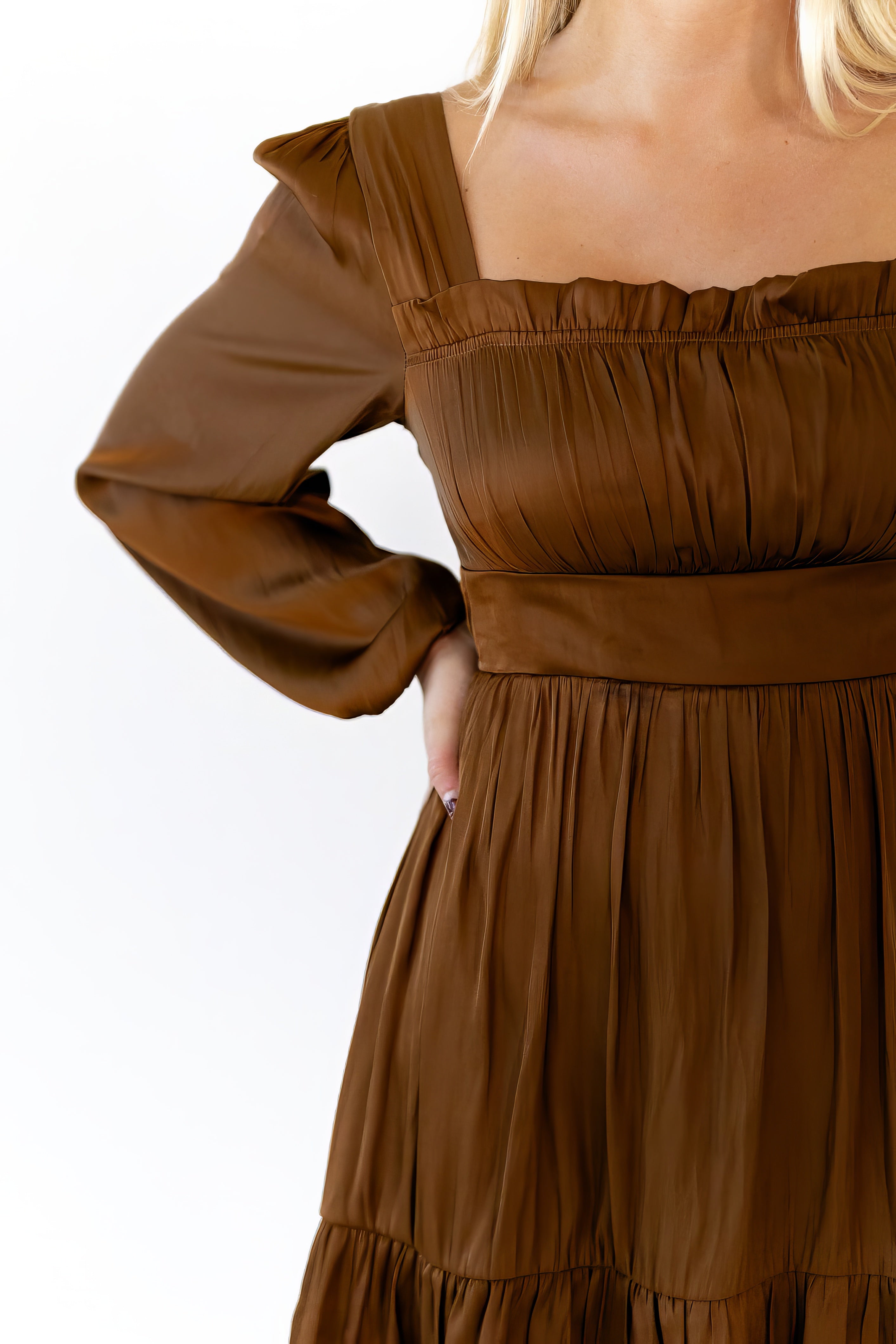 Barb Satin Finish Mini Dress