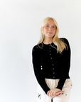 Opa Snap Button Cardigan · Black