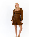 Barb Satin Finish Mini Dress