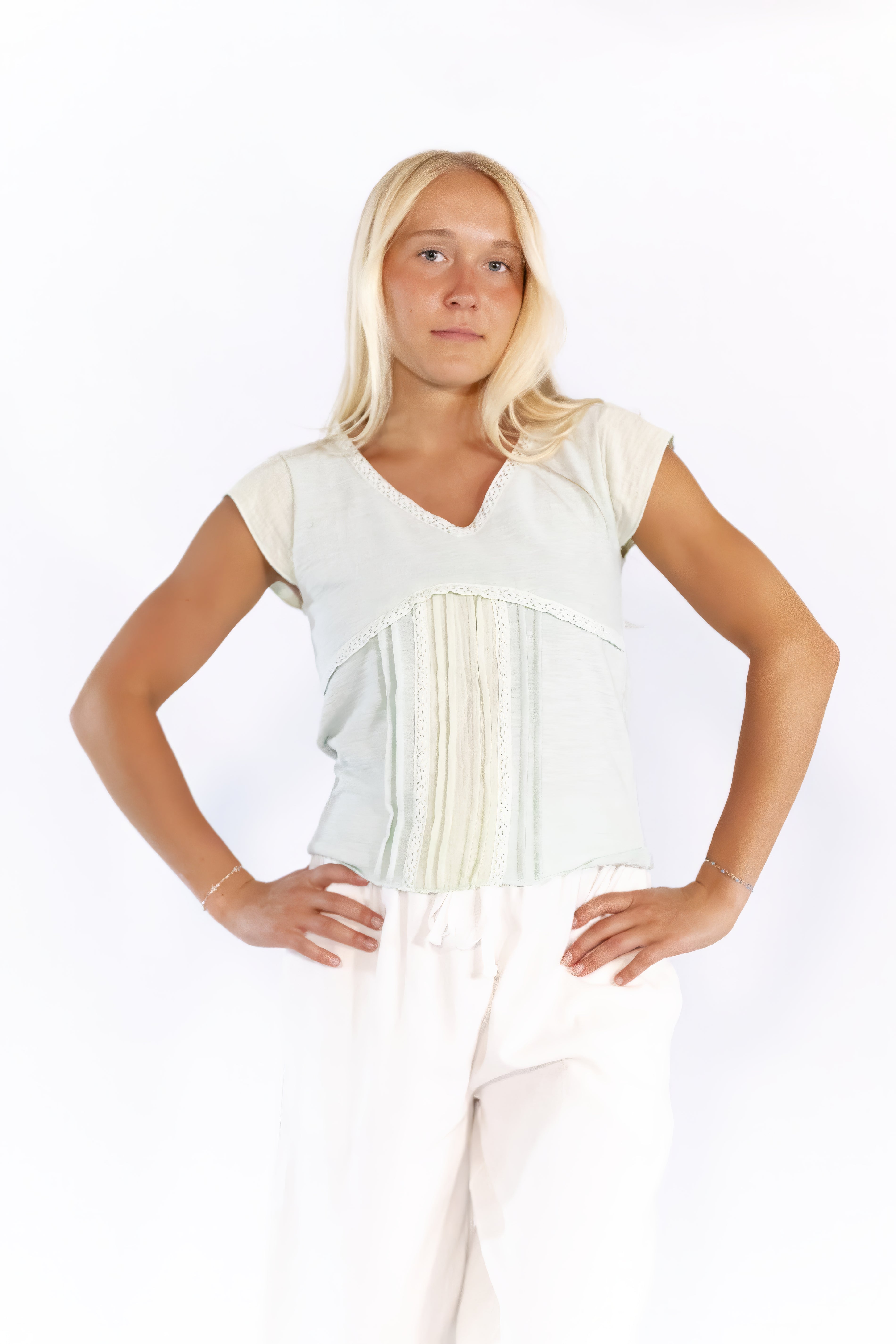 Tayan Pleat Detail Top
