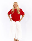 Hana Knit Top · Red