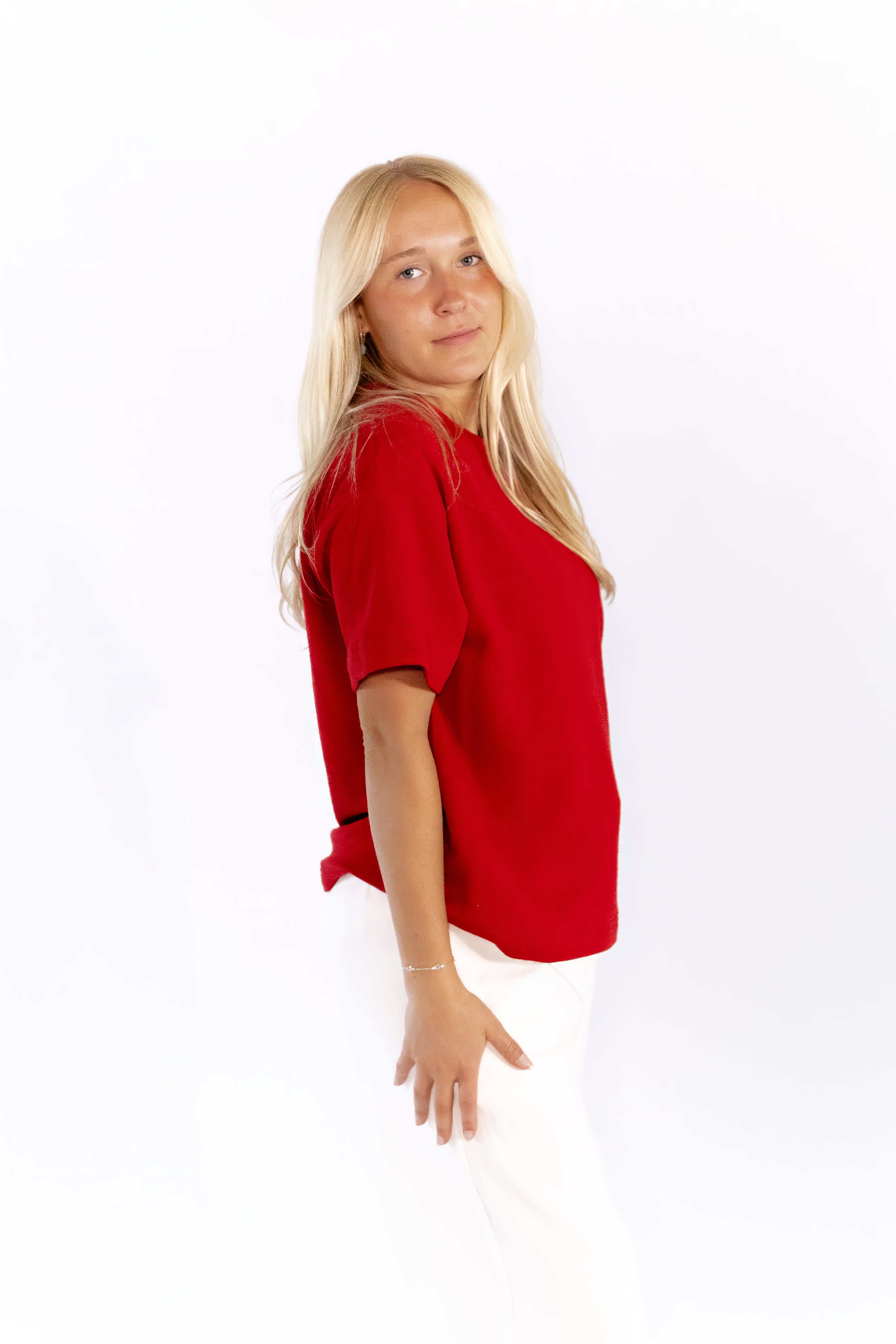 Hana Knit Top · Red