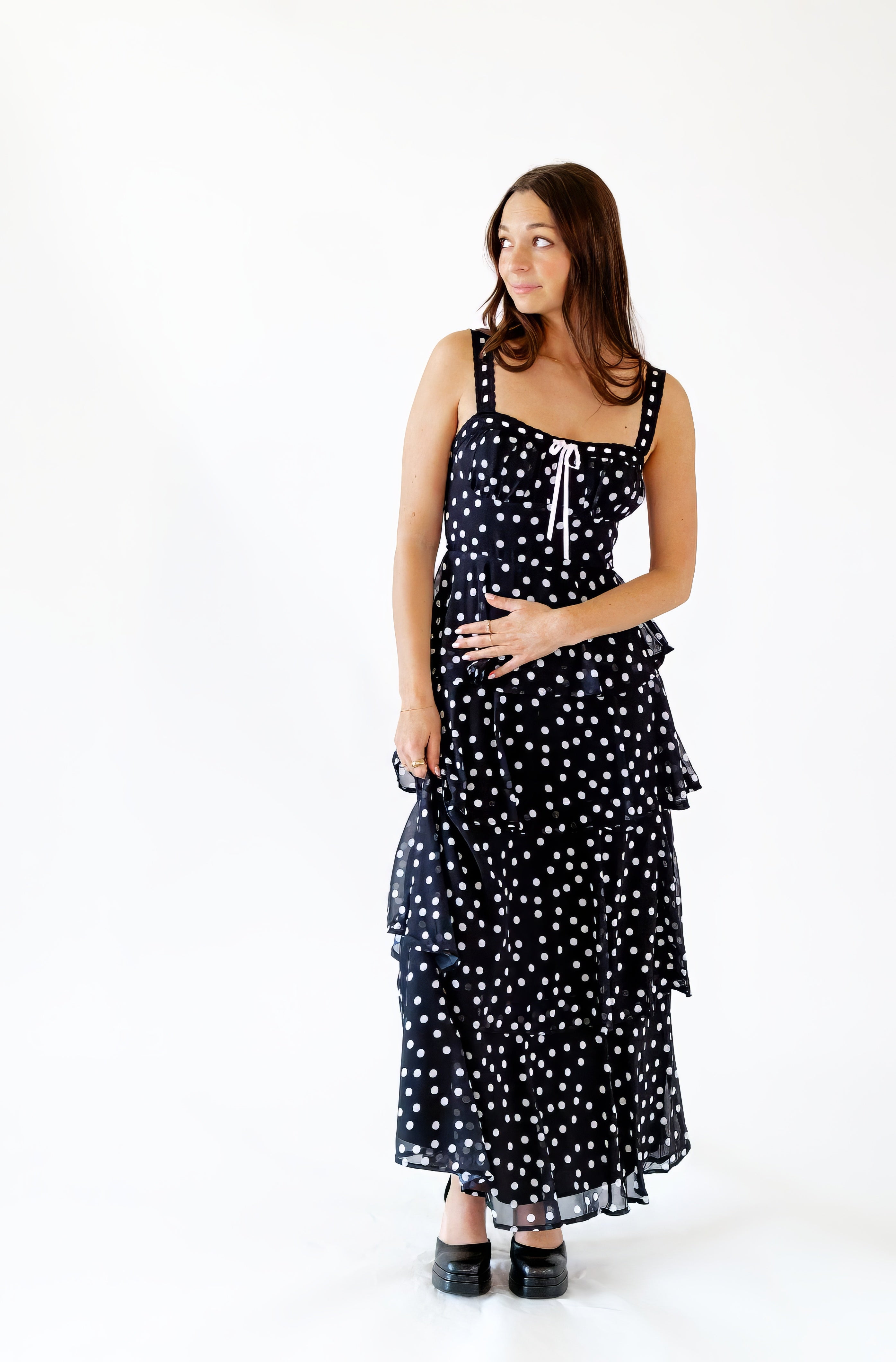 Mavaro Polka Dot Maxi Dress