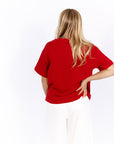 Hana Knit Top · Red