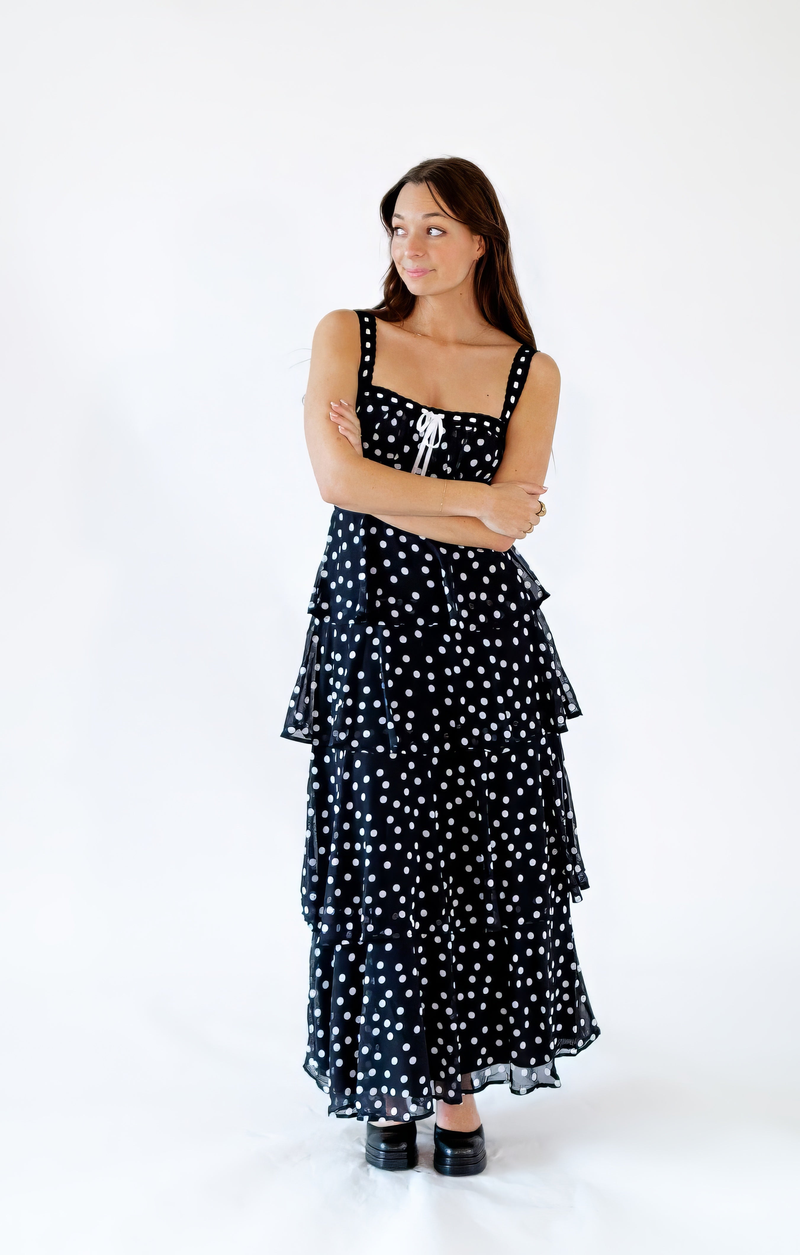 Mavaro Polka Dot Maxi Dress