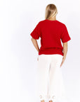 Hana Knit Top · Red