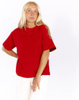 Hana Knit Top · Red