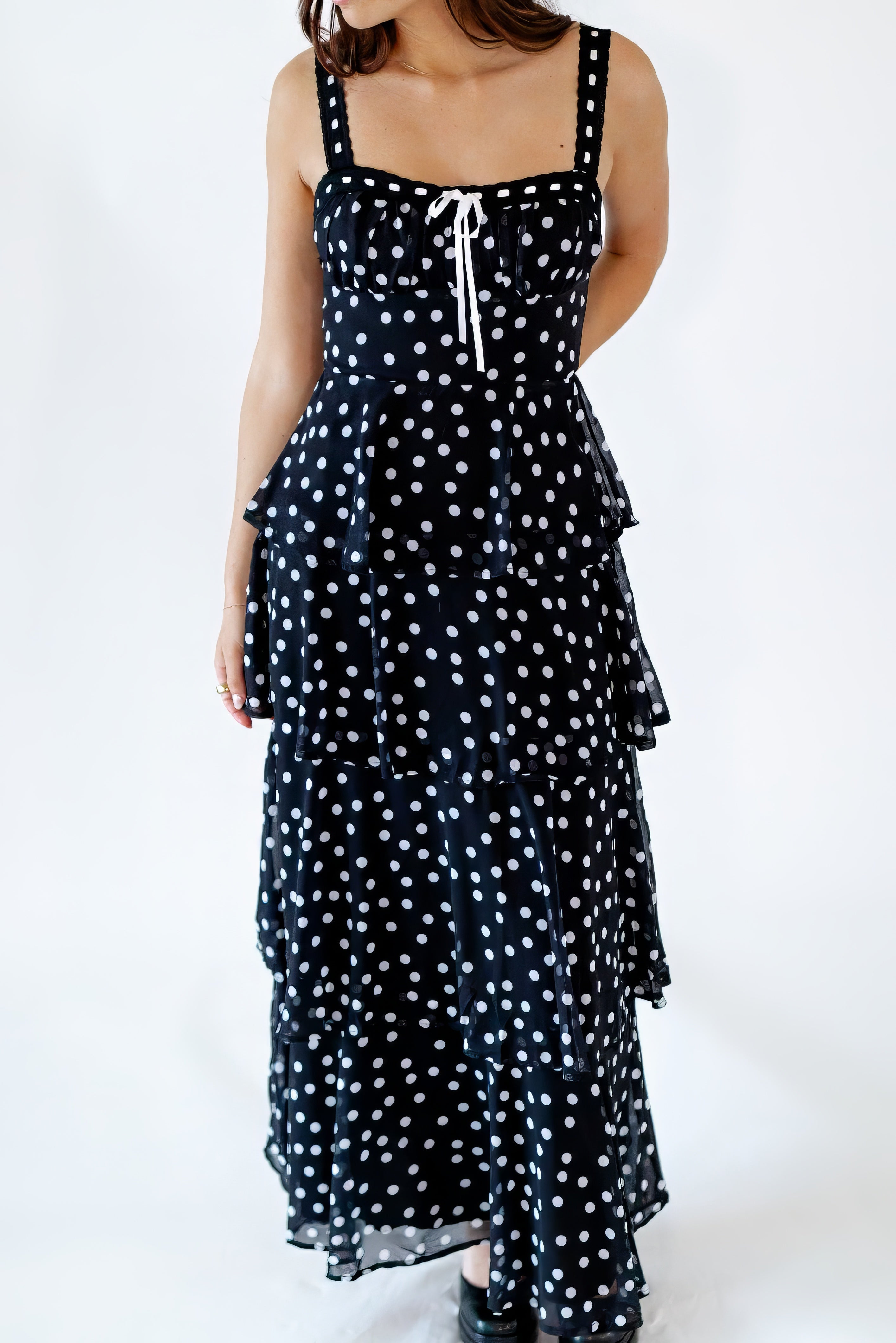 Mavaro Polka Dot Maxi Dress