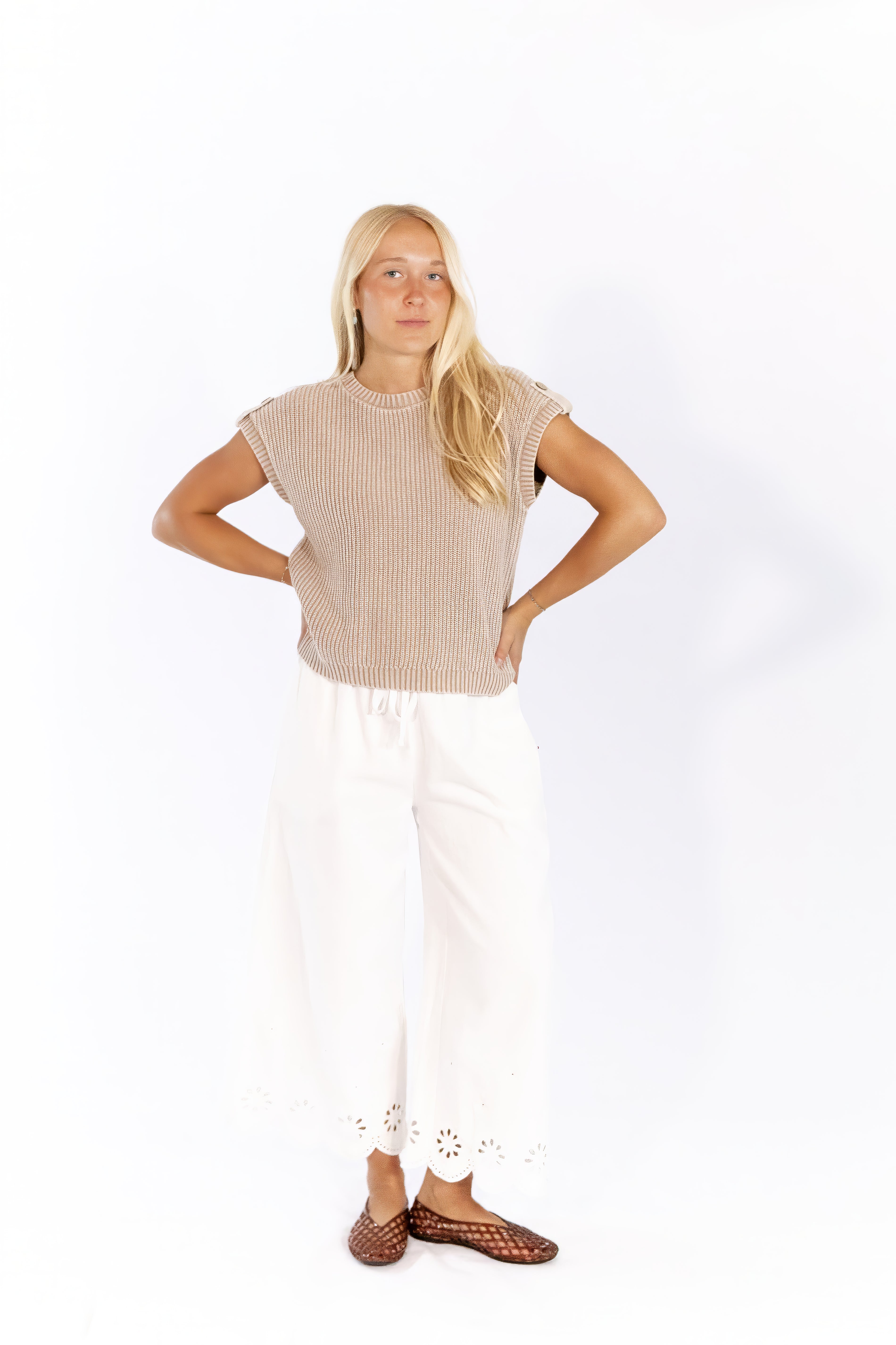 Mirelle Button Back Top