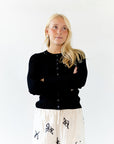 Opa Snap Button Cardigan · Black