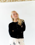 Opa Snap Button Cardigan · Black