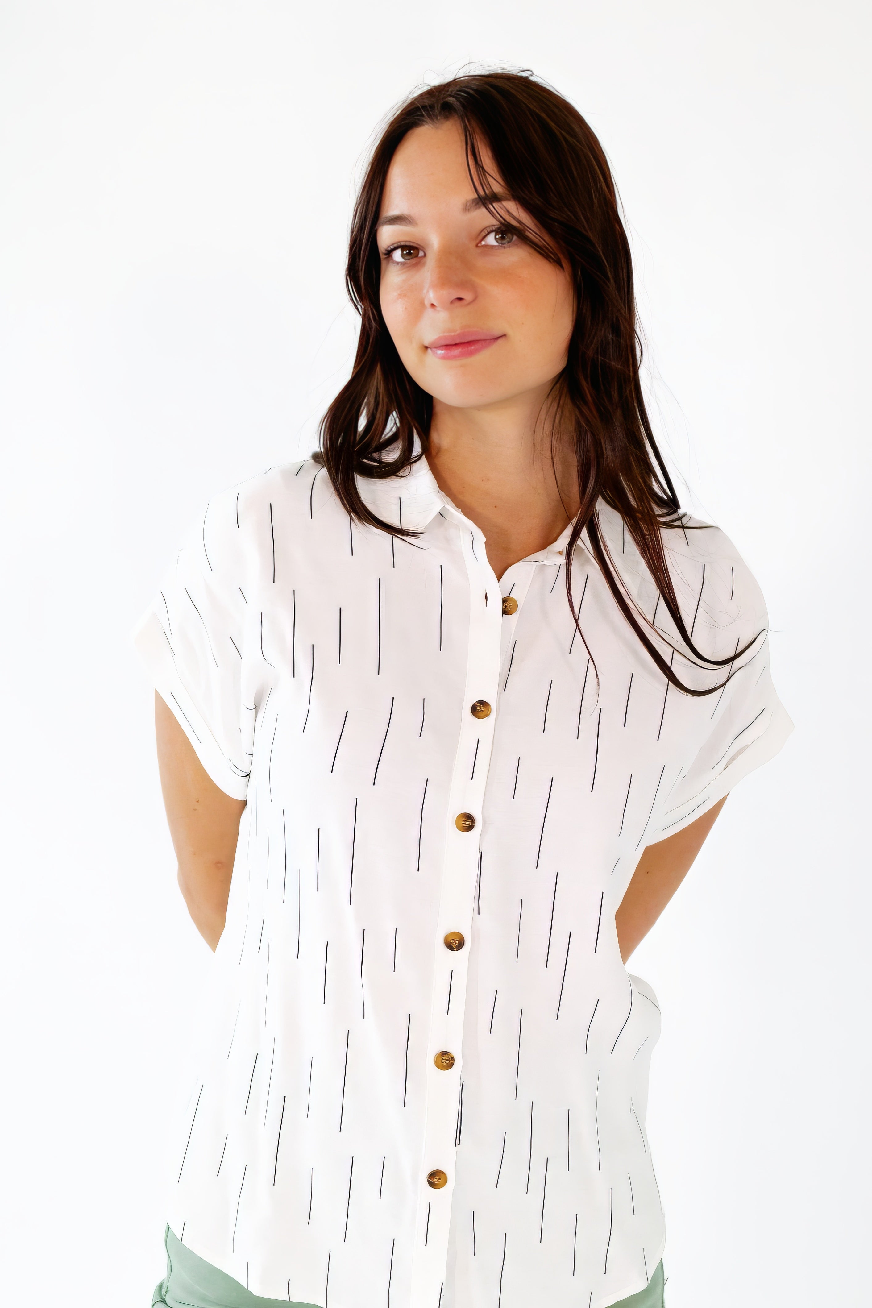 Donni Brushstroke Button Up