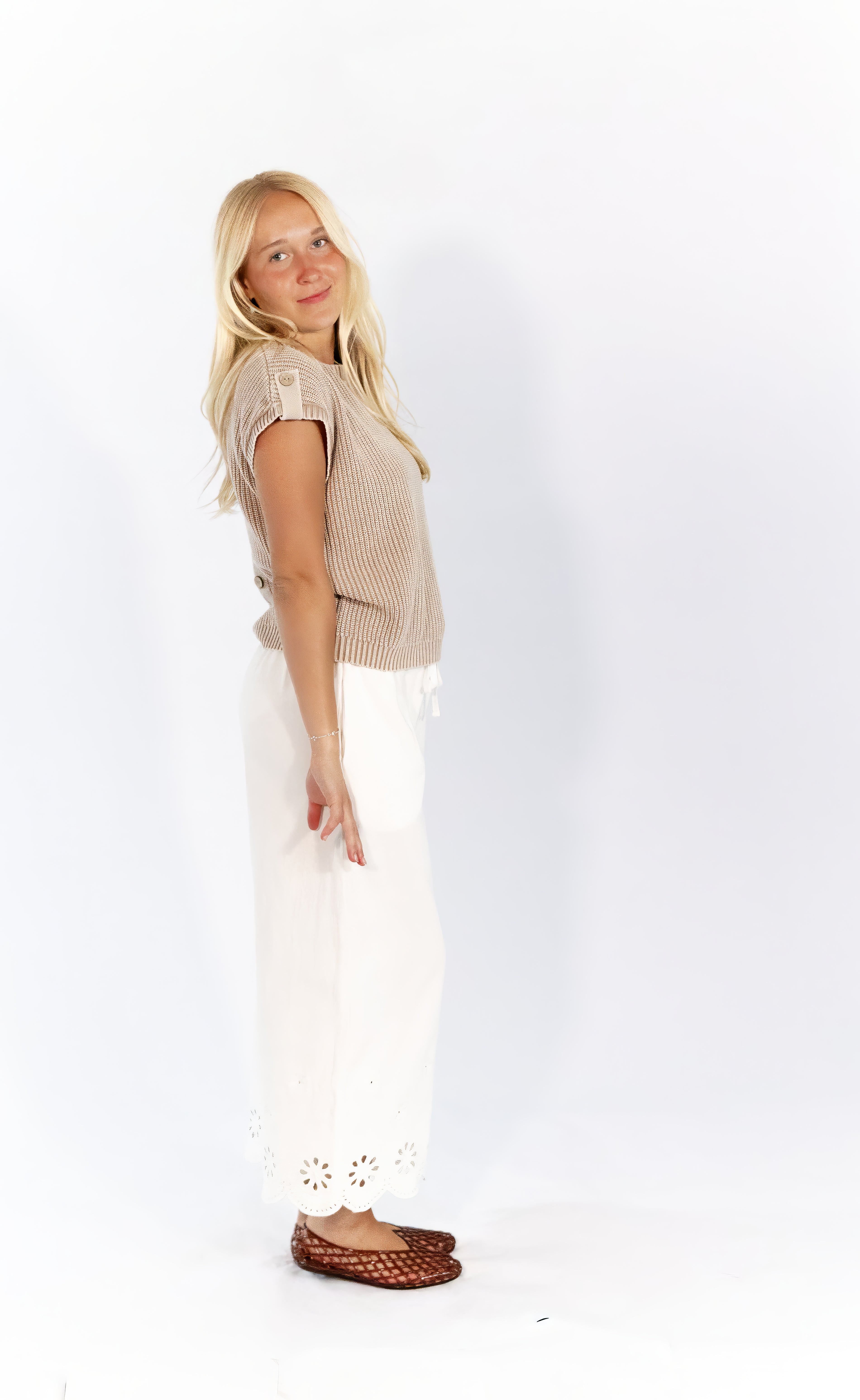 Mirelle Button Back Top
