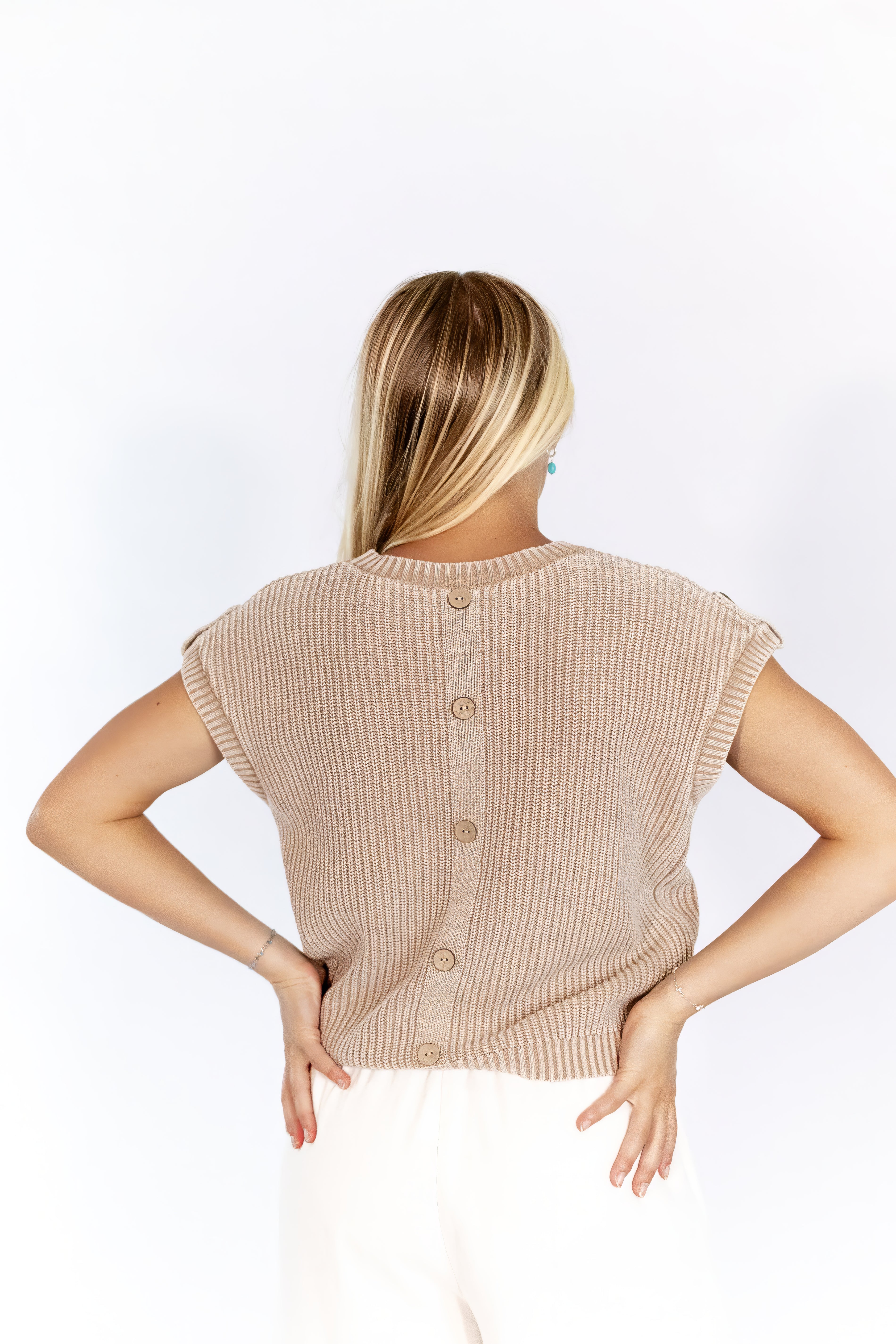 Mirelle Button Back Top