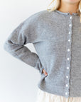 Vania Button Up Cardigan · Grey