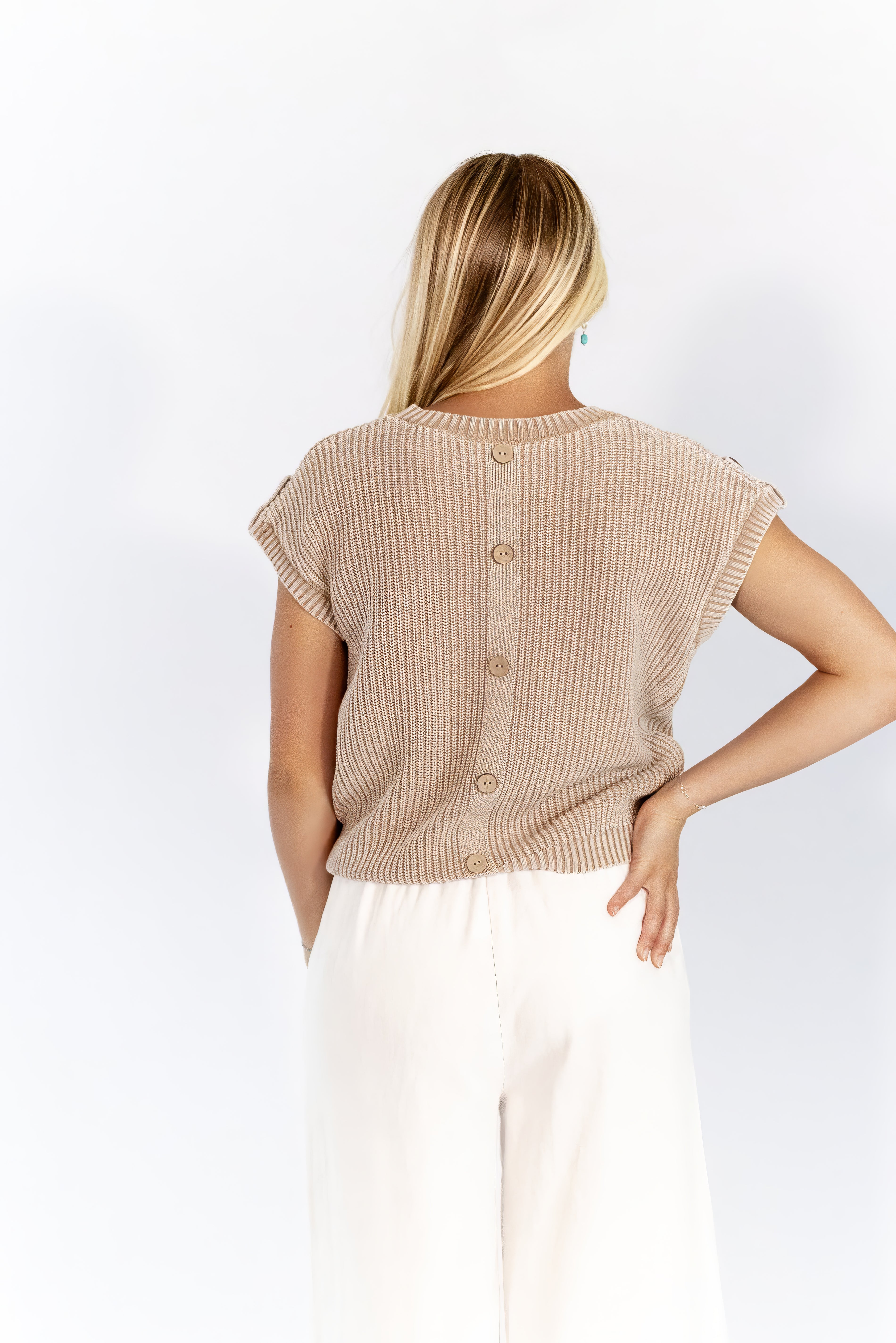 Mirelle Button Back Top
