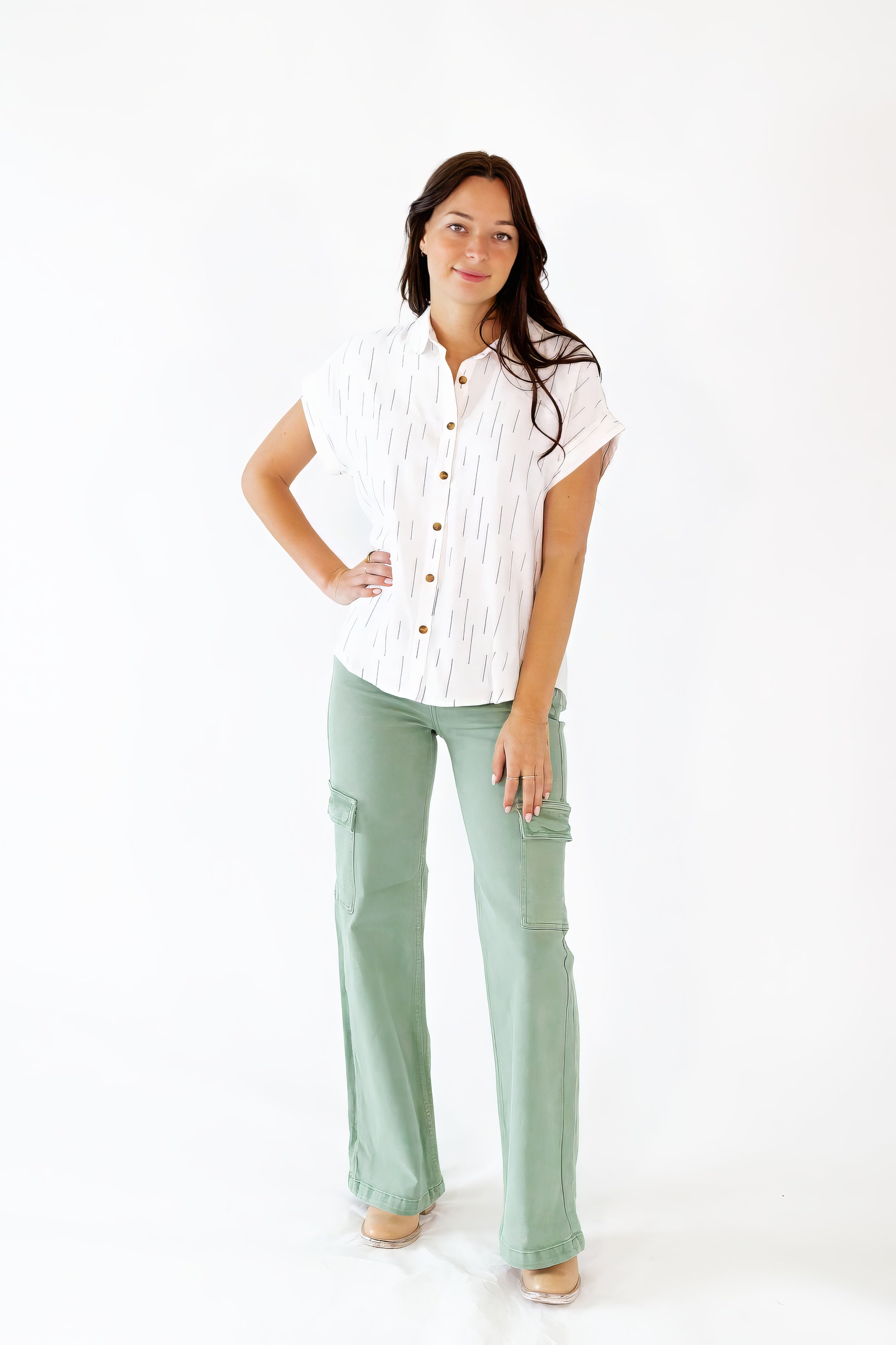 Donni Brushstroke Button Up