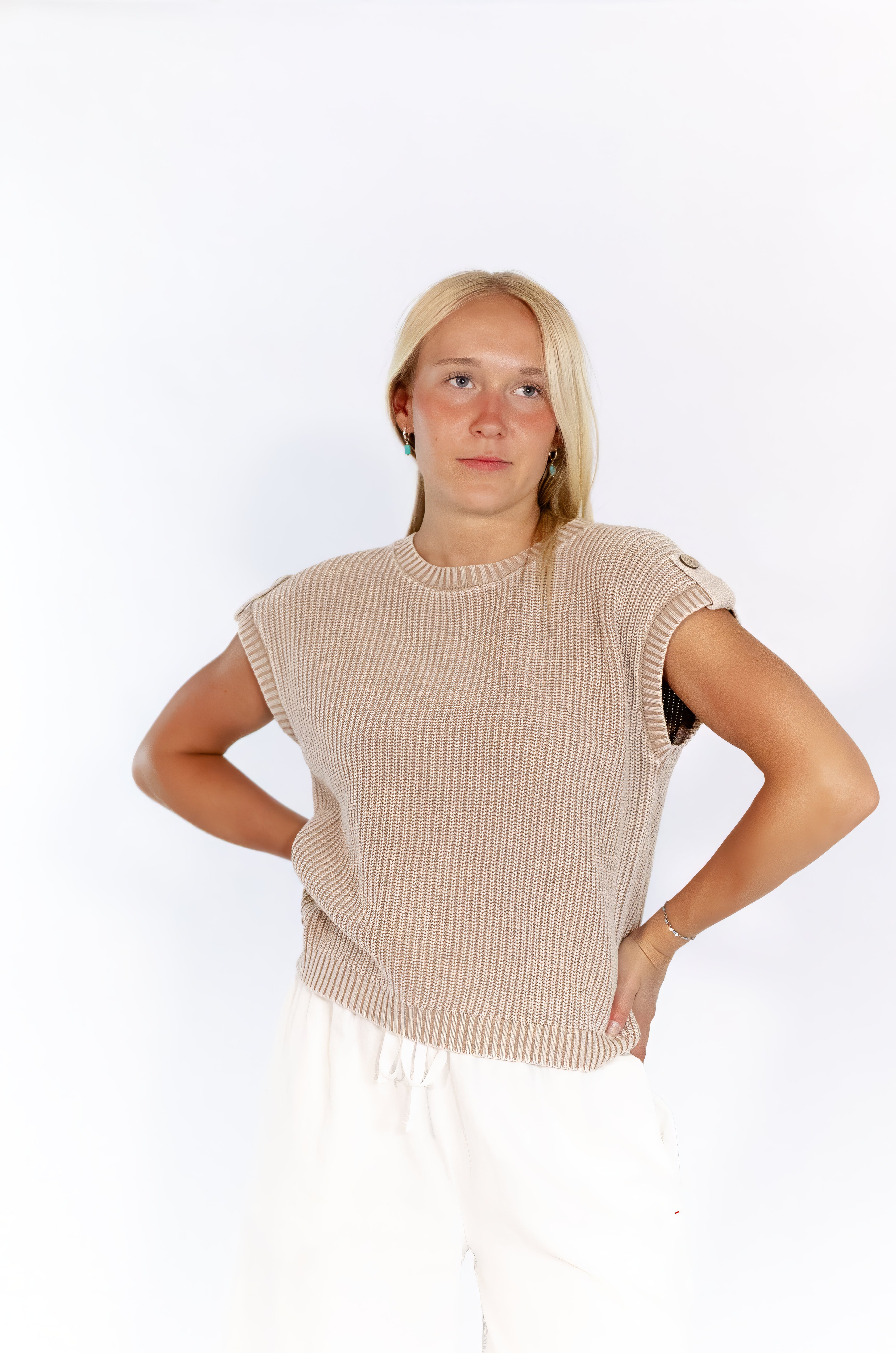 Mirelle Button Back Top