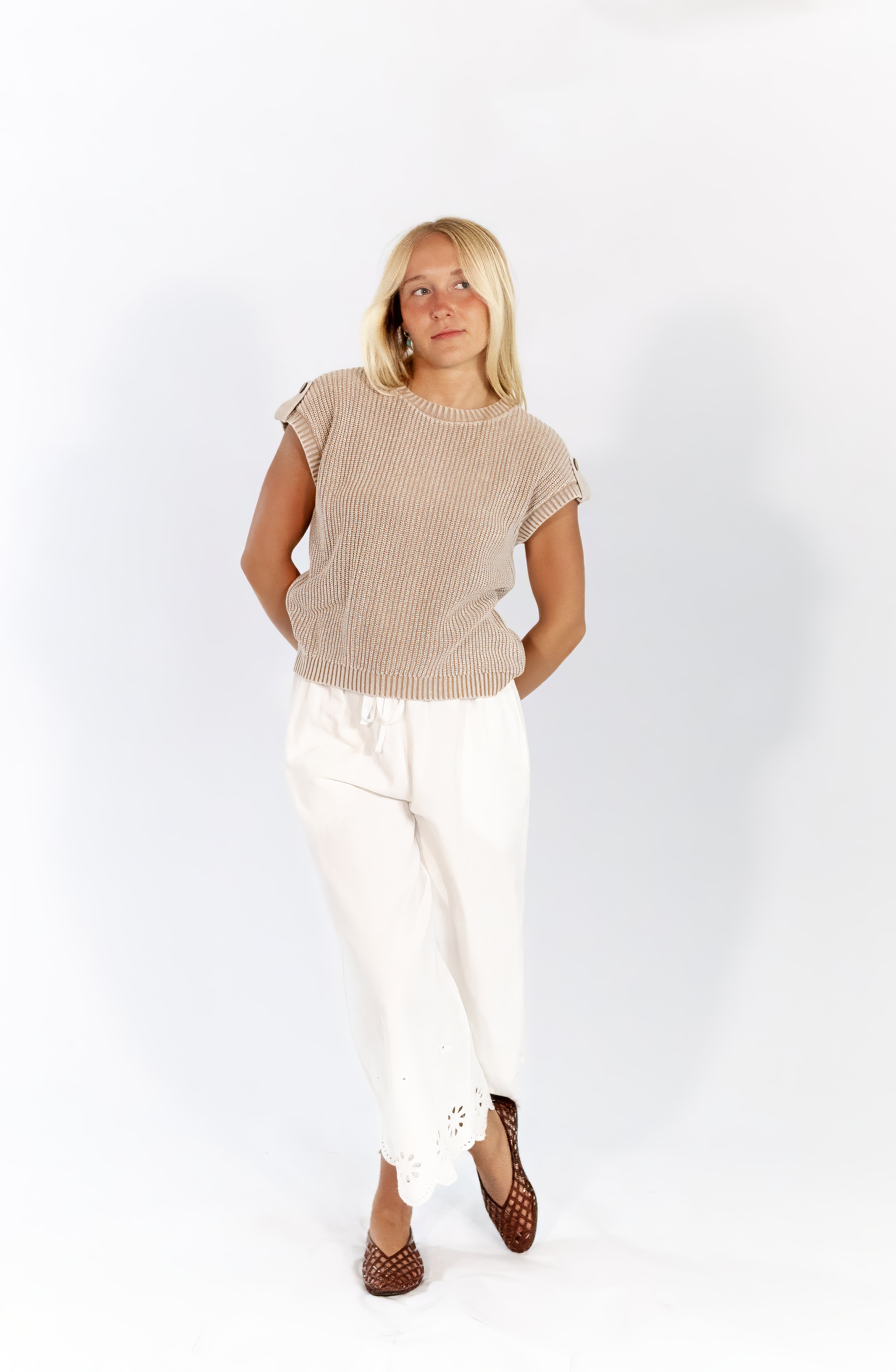 Mirelle Button Back Top