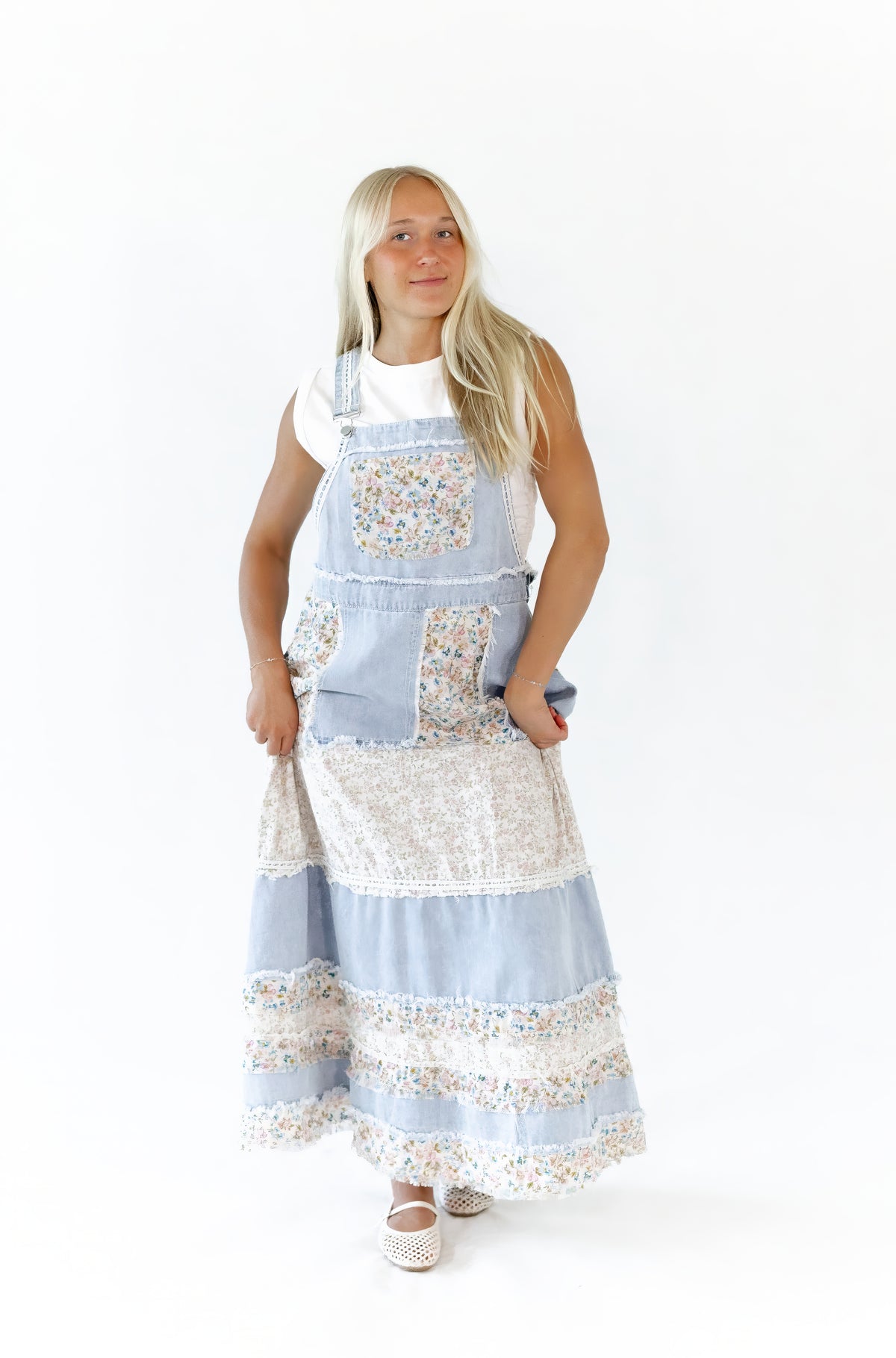 Grace Patchwork Overall Dress