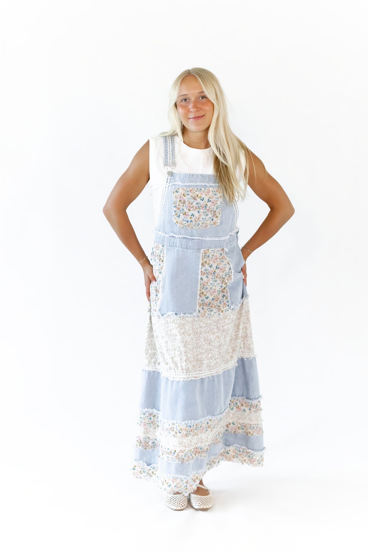 Grace Patchwork Overall Dress