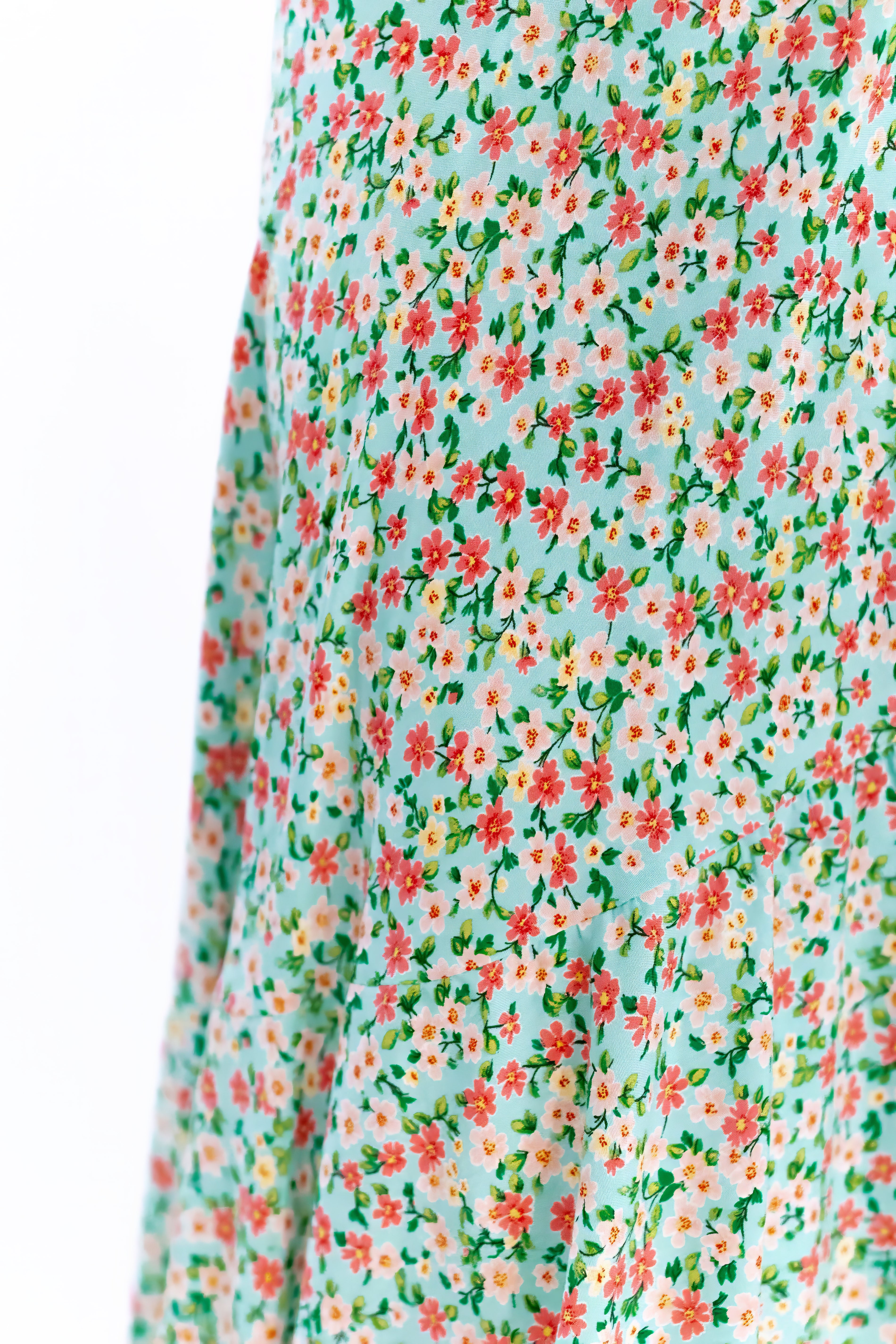 Sariah Wrap Floral Skirt · Aqua