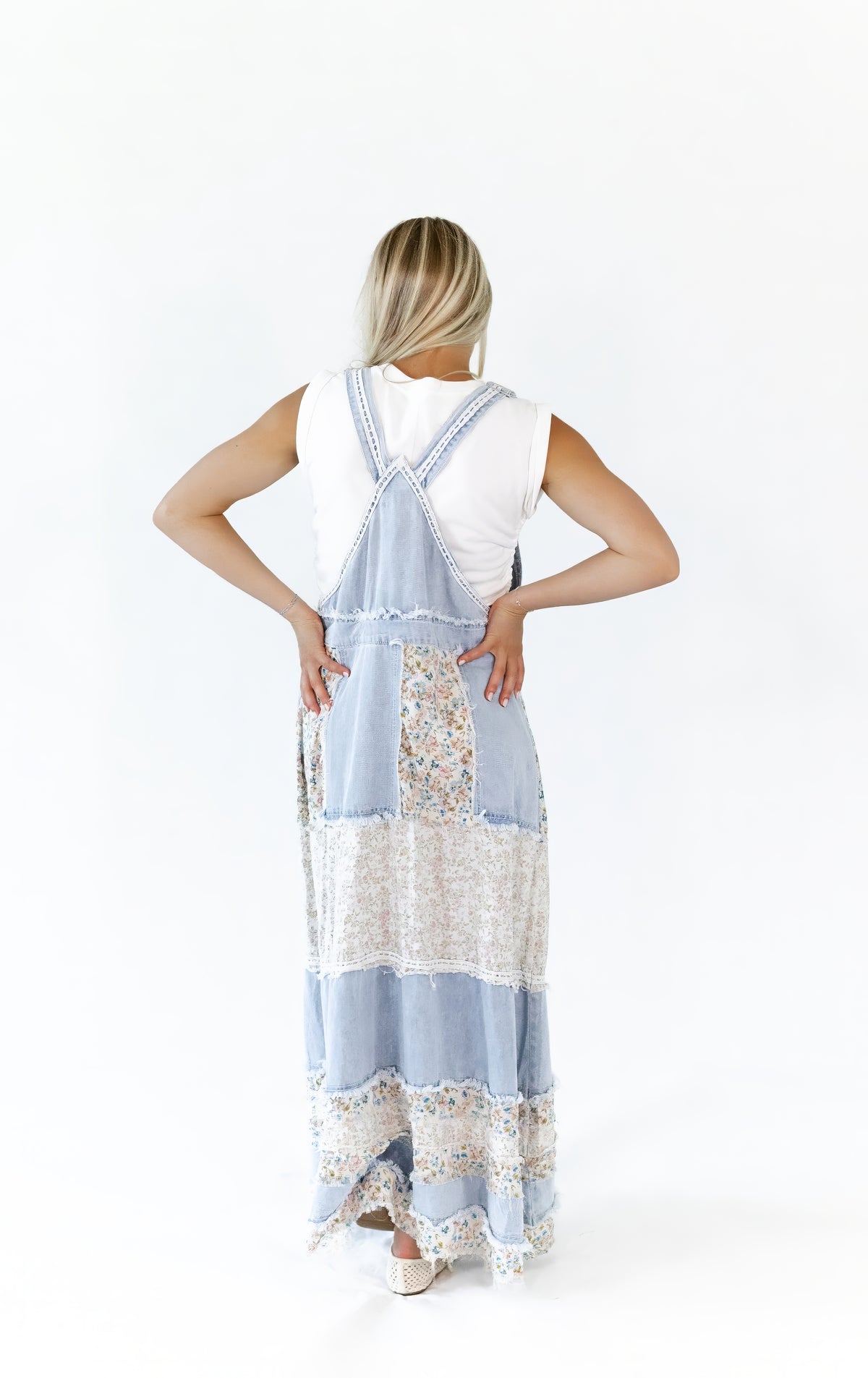 Grace Patchwork Overall Dress