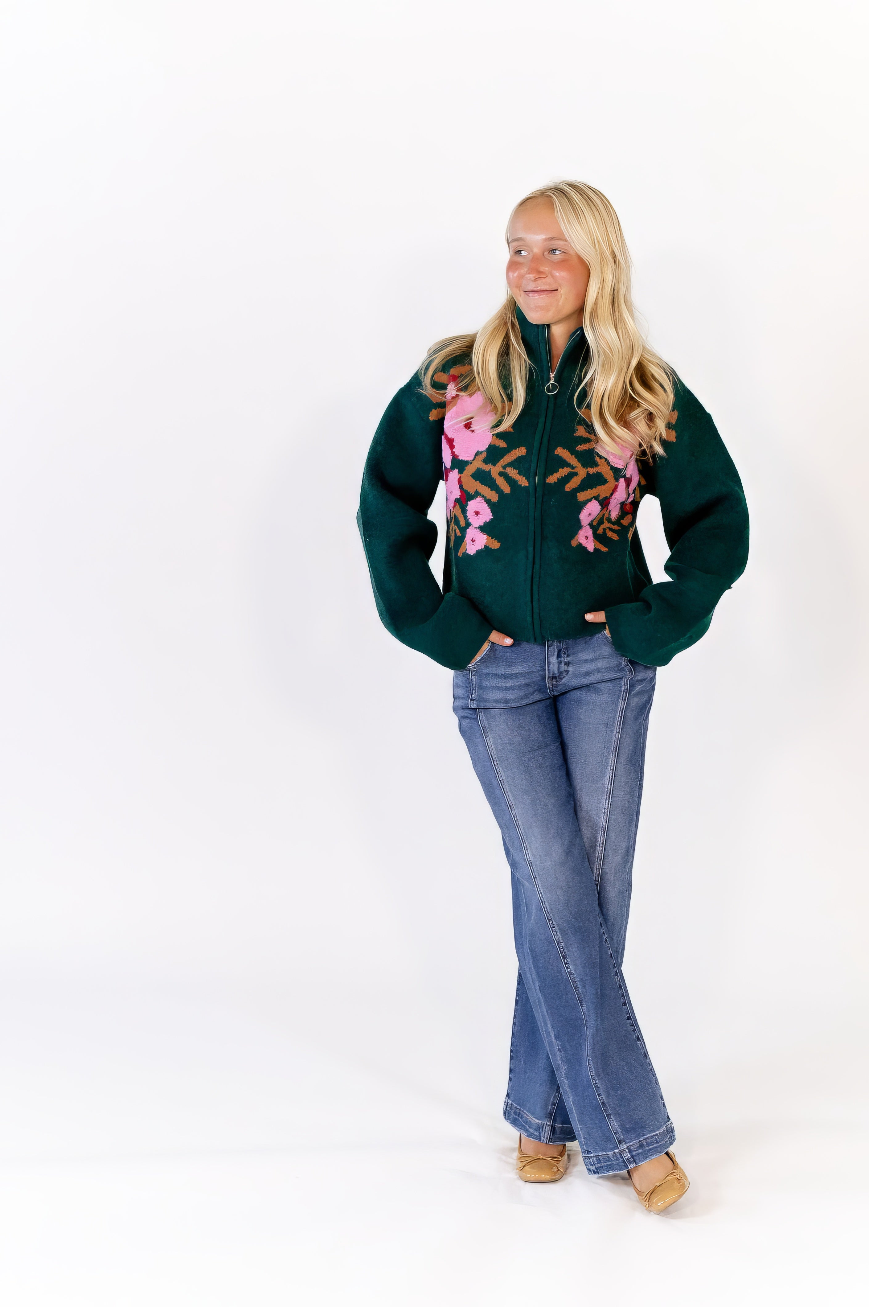 Alana Double Button Denim