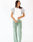 Krisie Embroidered Sleeve Top