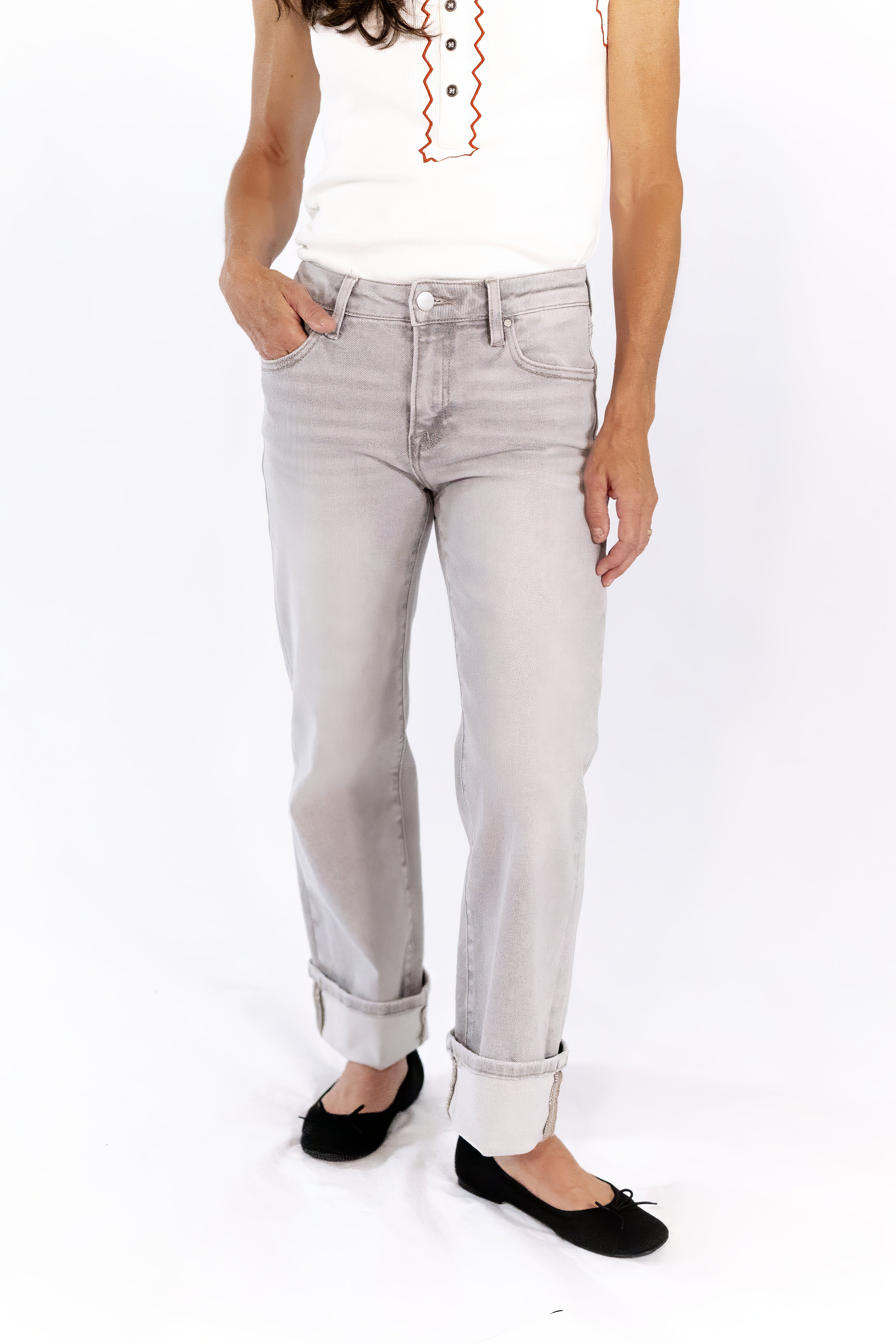 Lucie Cuffed Denim