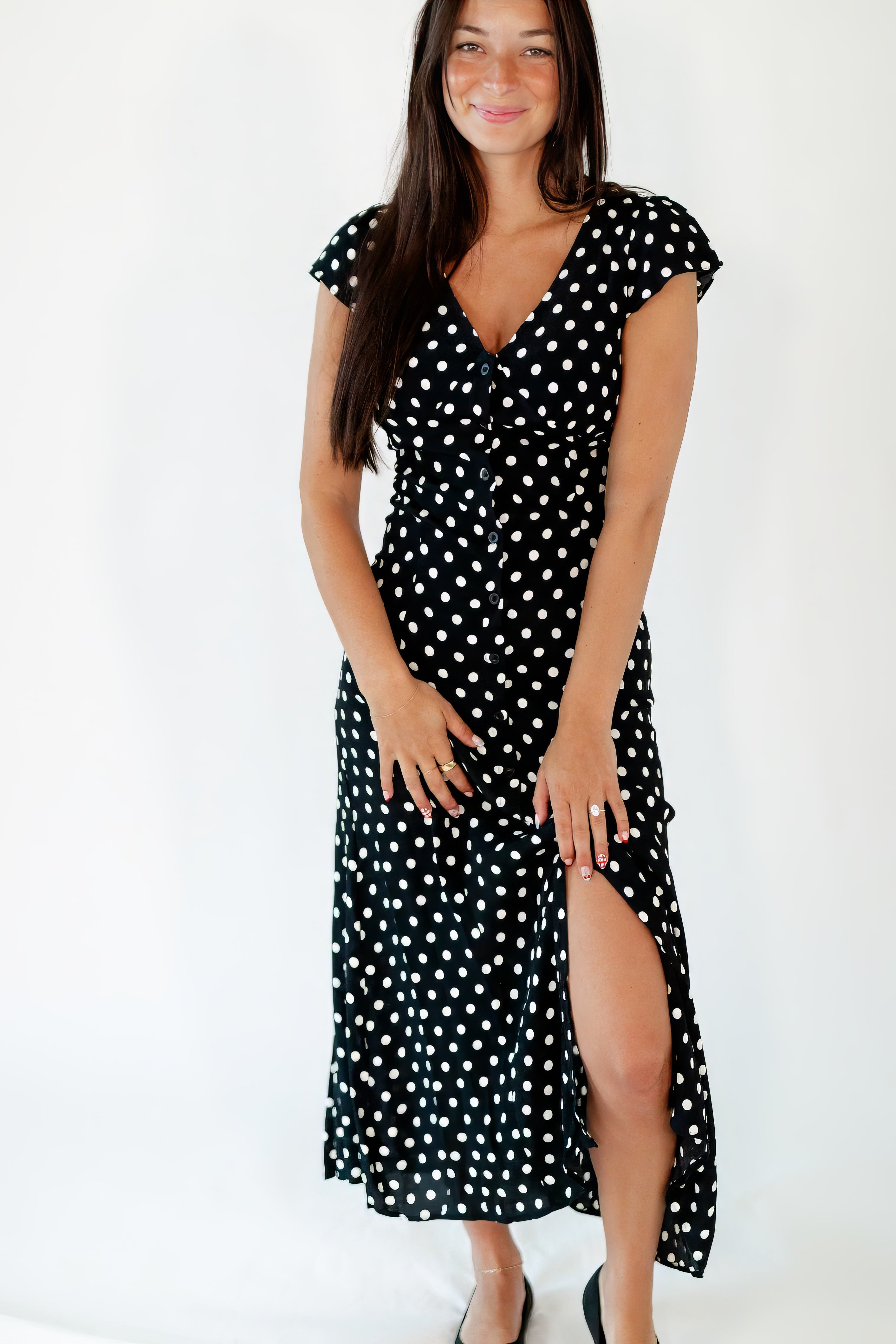 Dalton Polka Dot Midi Dress