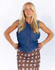 Stella Denim Button Up Tank