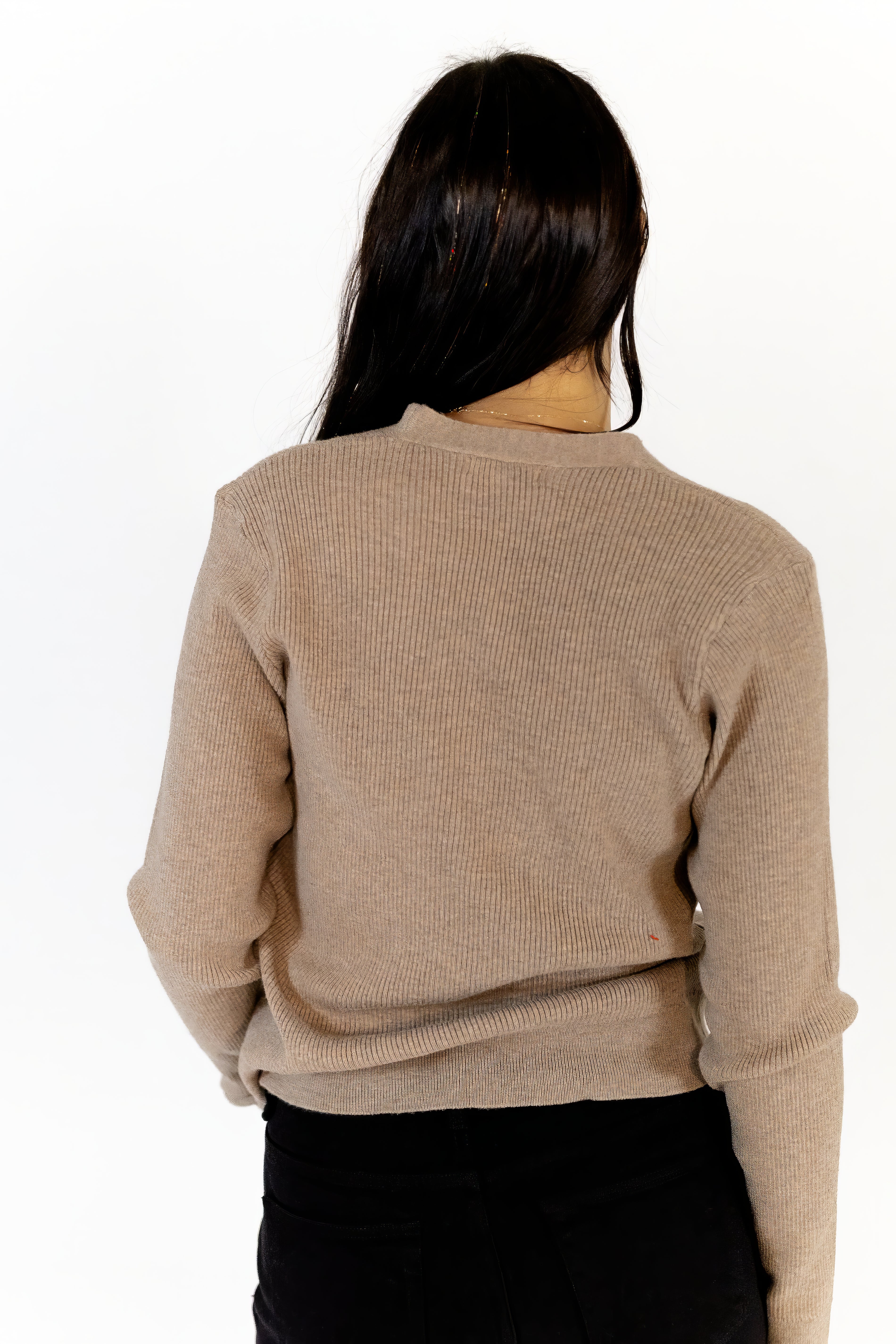 Latte Button Down Cardigan