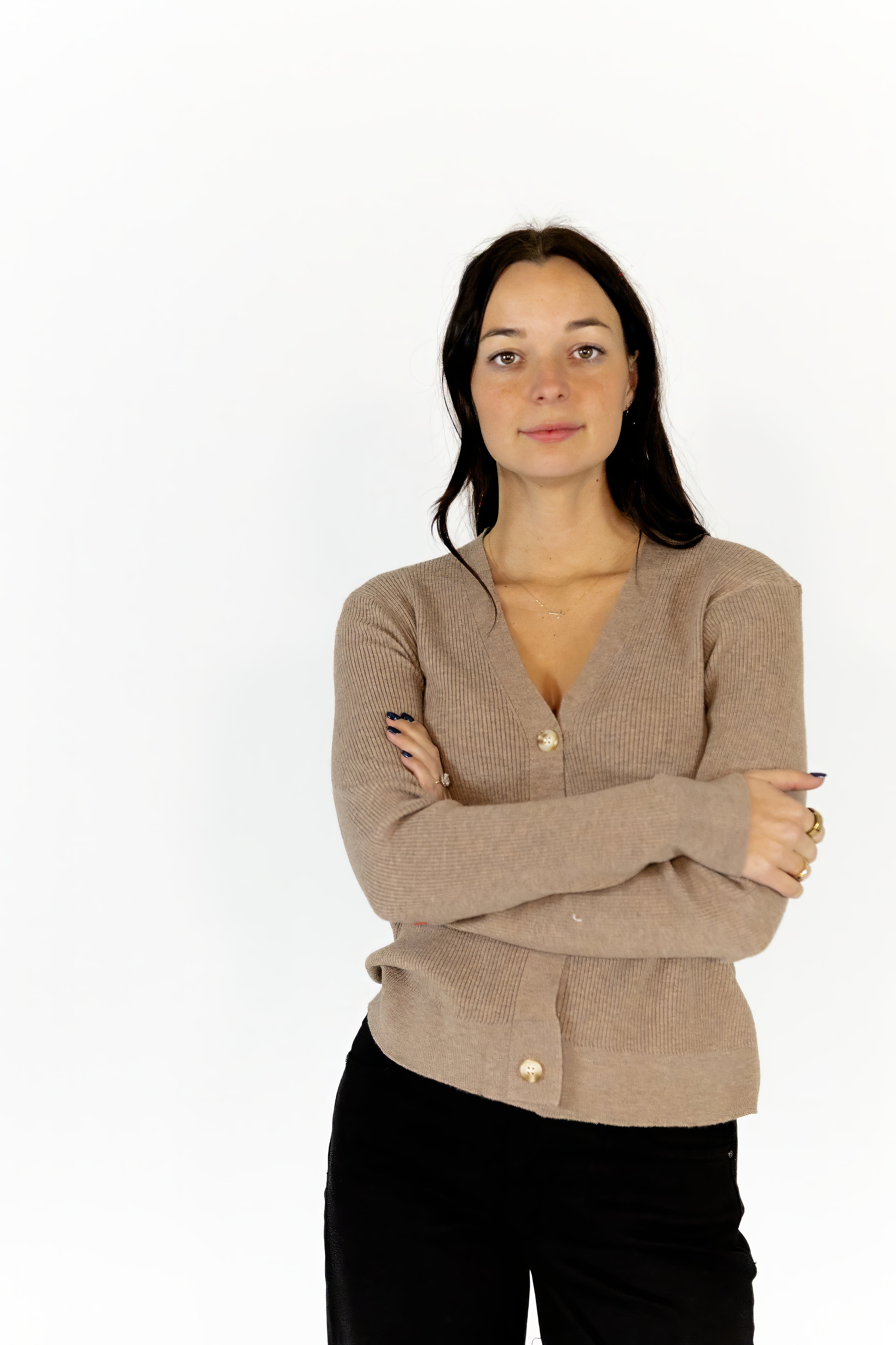 Latte Button Down Cardigan