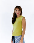 Murle Striped Tank · Lime