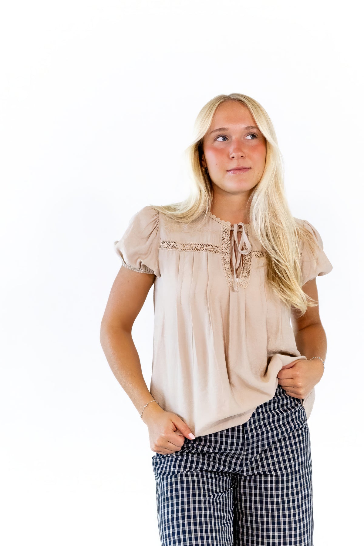 Lila Crochet Detail Top