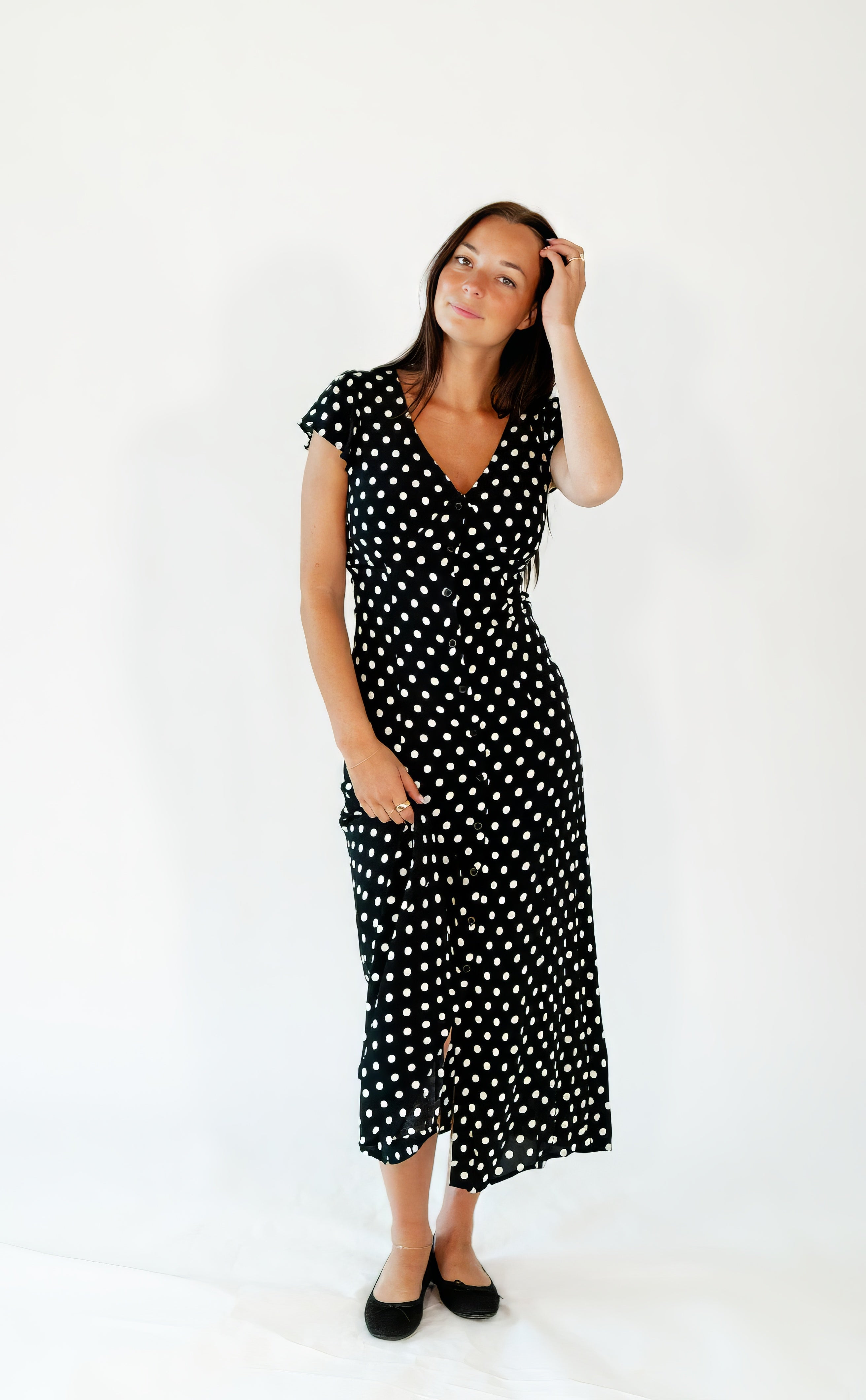 Dalton Polka Dot Midi Dress