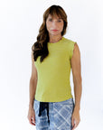 Murle Striped Tank · Lime
