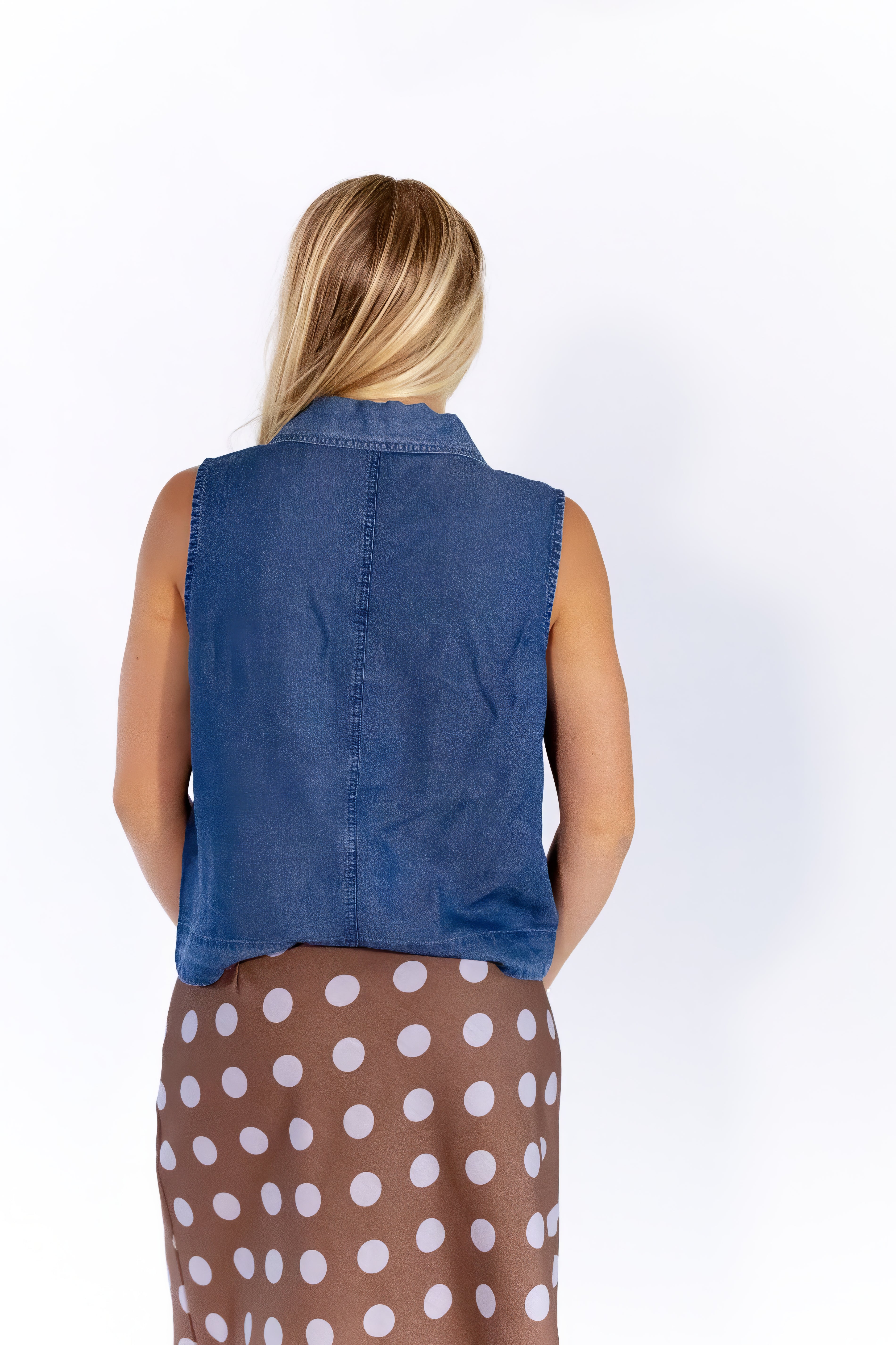 Stella Denim Button Up Tank