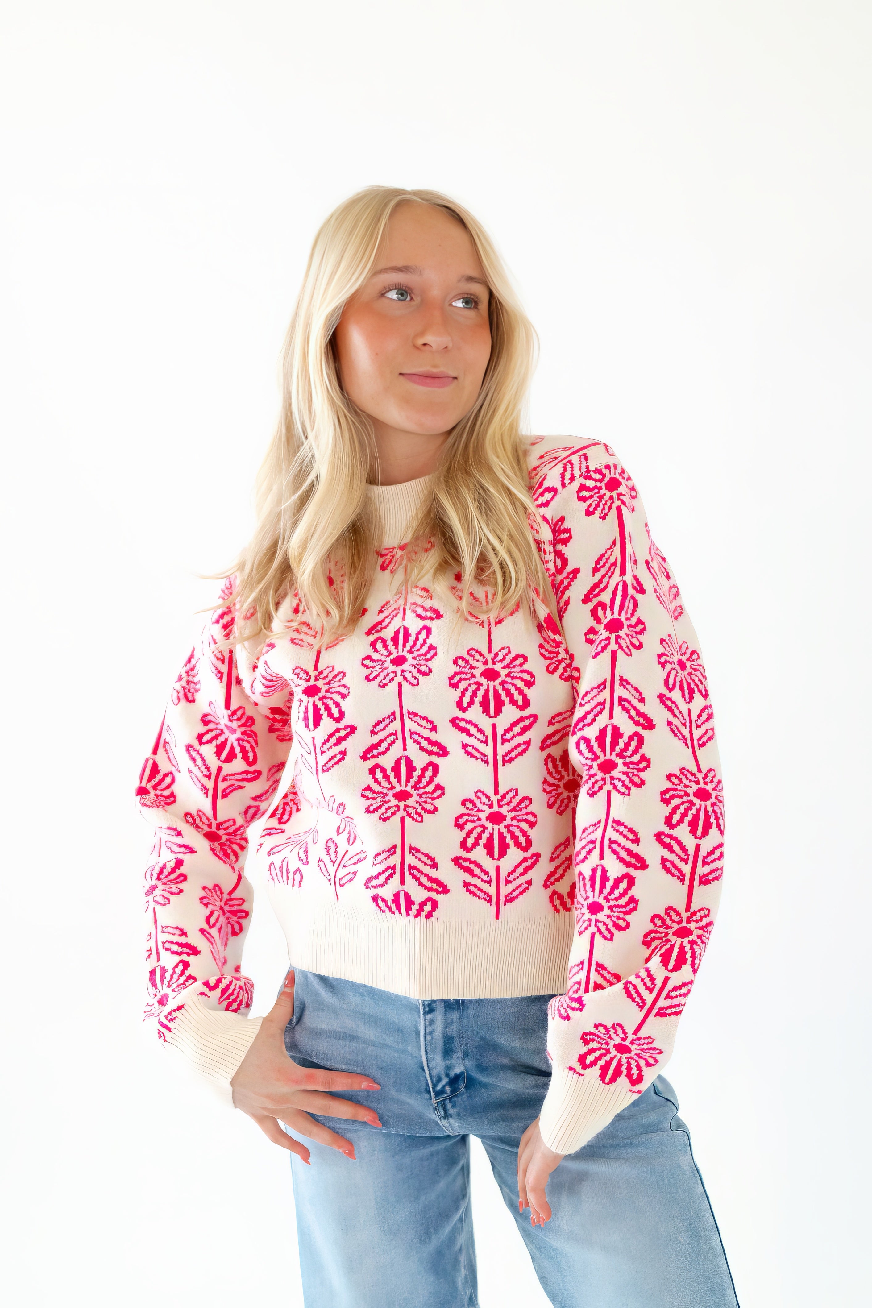 Carmen Floral Knit Sweater