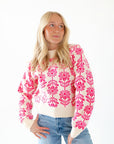 Carmen Floral Knit Sweater