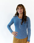 Emmy Mineral Washed Henley · Blue